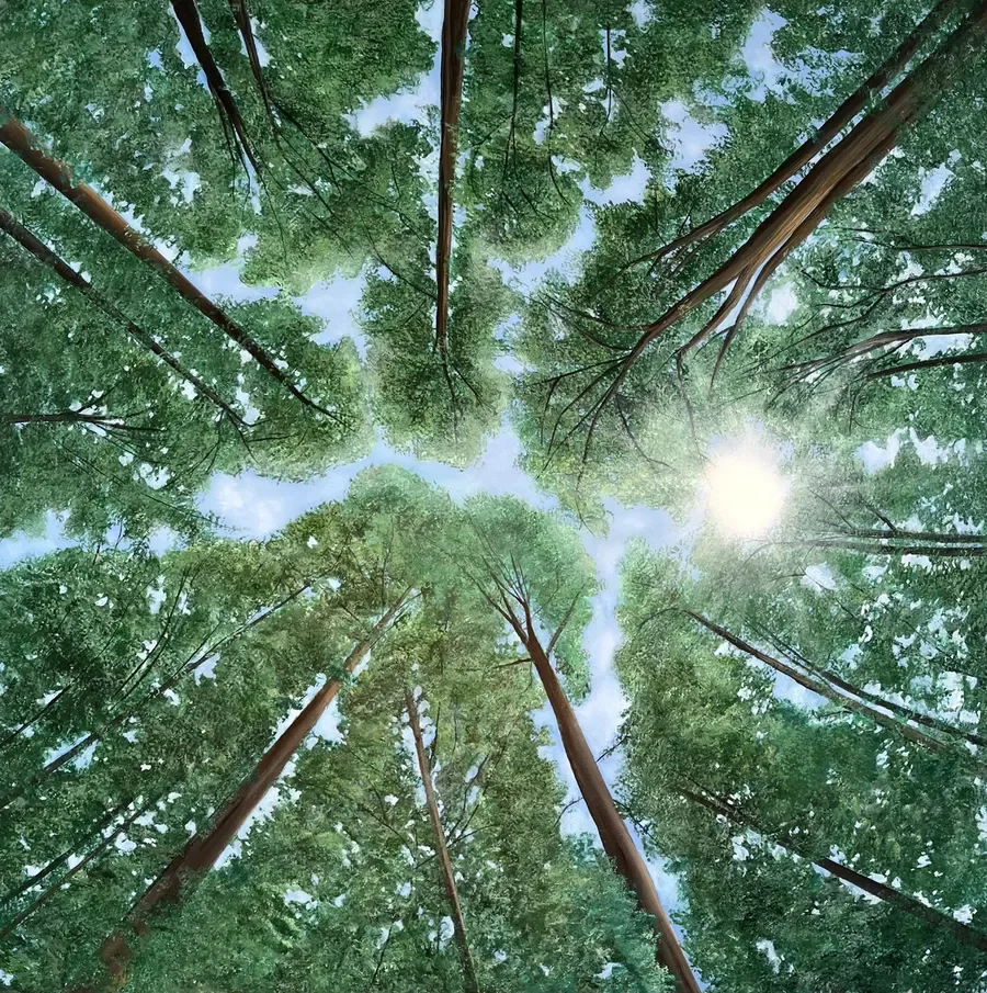 Original painting, "Heaven's Eye", Oil on canvas, 50 x 50cm