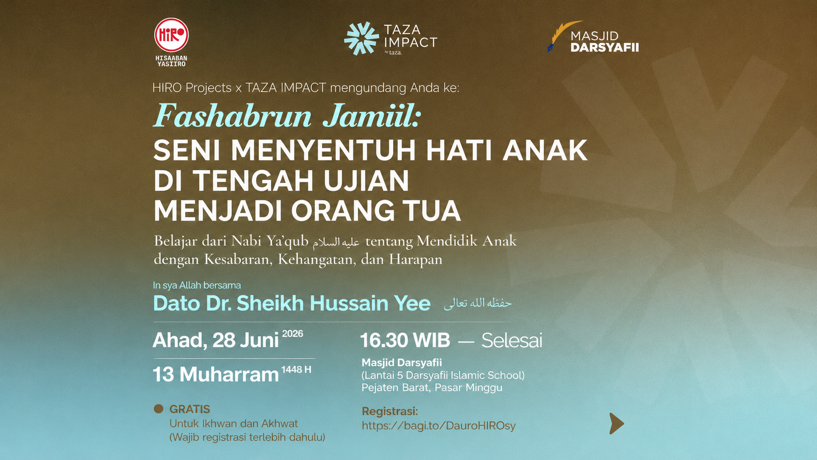 Fashabrun Jamiil: Seni Menyentuh Hati Anak di Tengah Ujian Menjadi Orang Tua - Dato Dr. Sheikh Hussain Yee