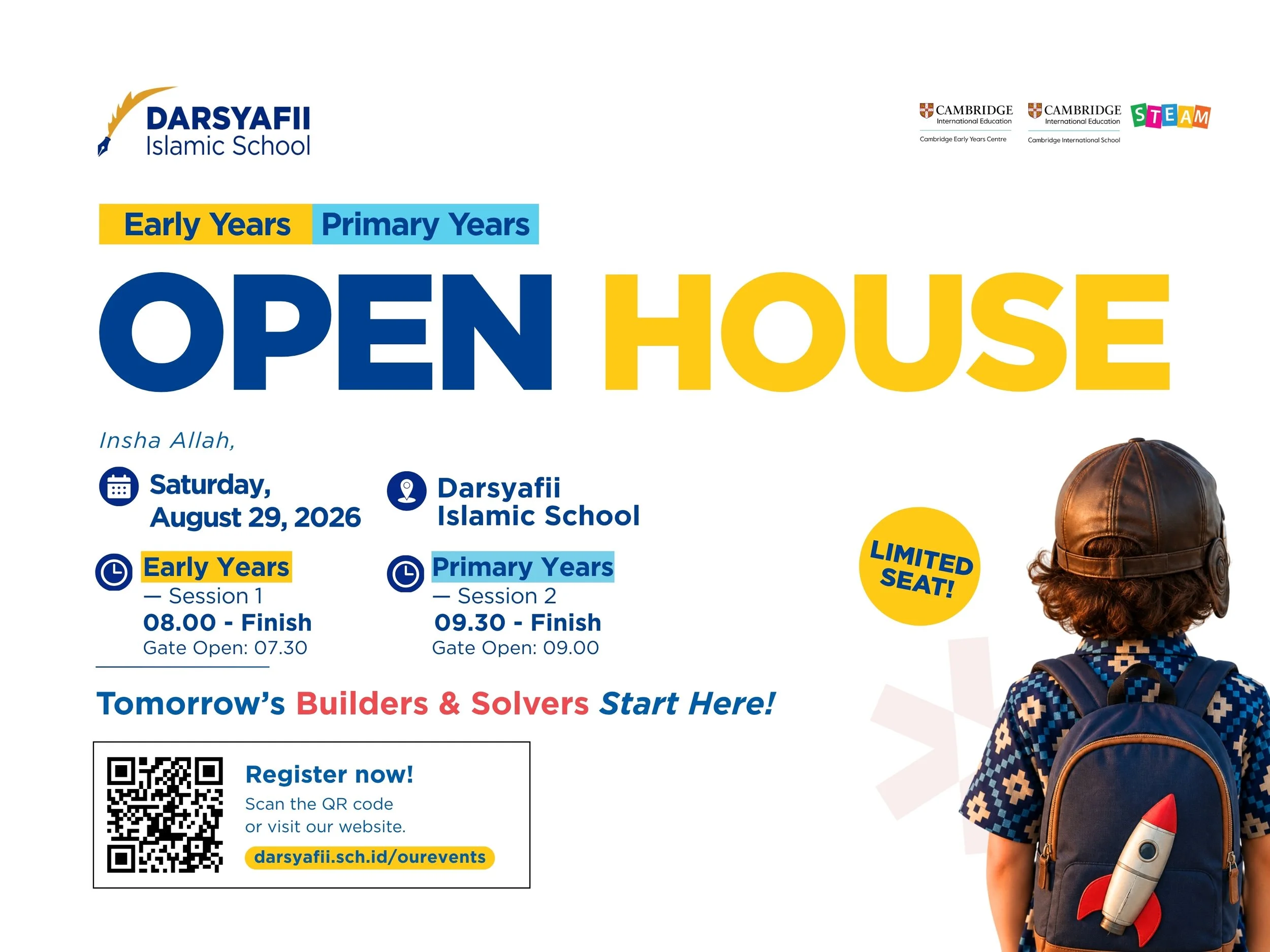 Darsyafii Islamic School Open House 2026: Tomorrow’s Builders & Solvers Start Here!