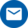 Generic email icon with envelope inside a blue circle