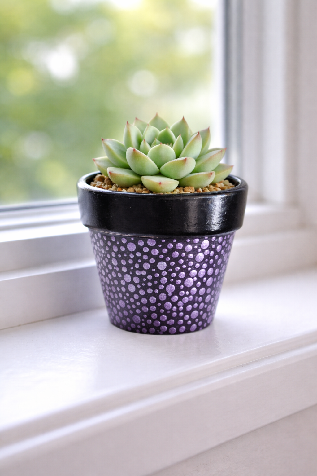 Mini Terracotta Pot - Metallic Purple