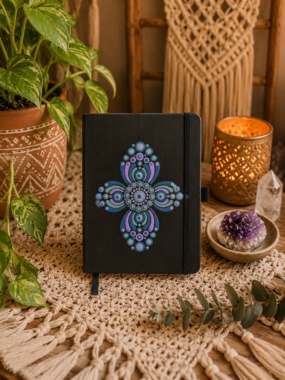 Hand Painted A5 Notebook - One Of A Kind Artwork