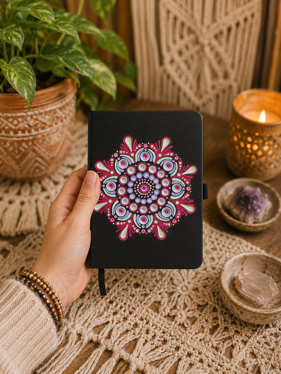 Hand Painted A6 Notebook - One Of A Kind Artwork