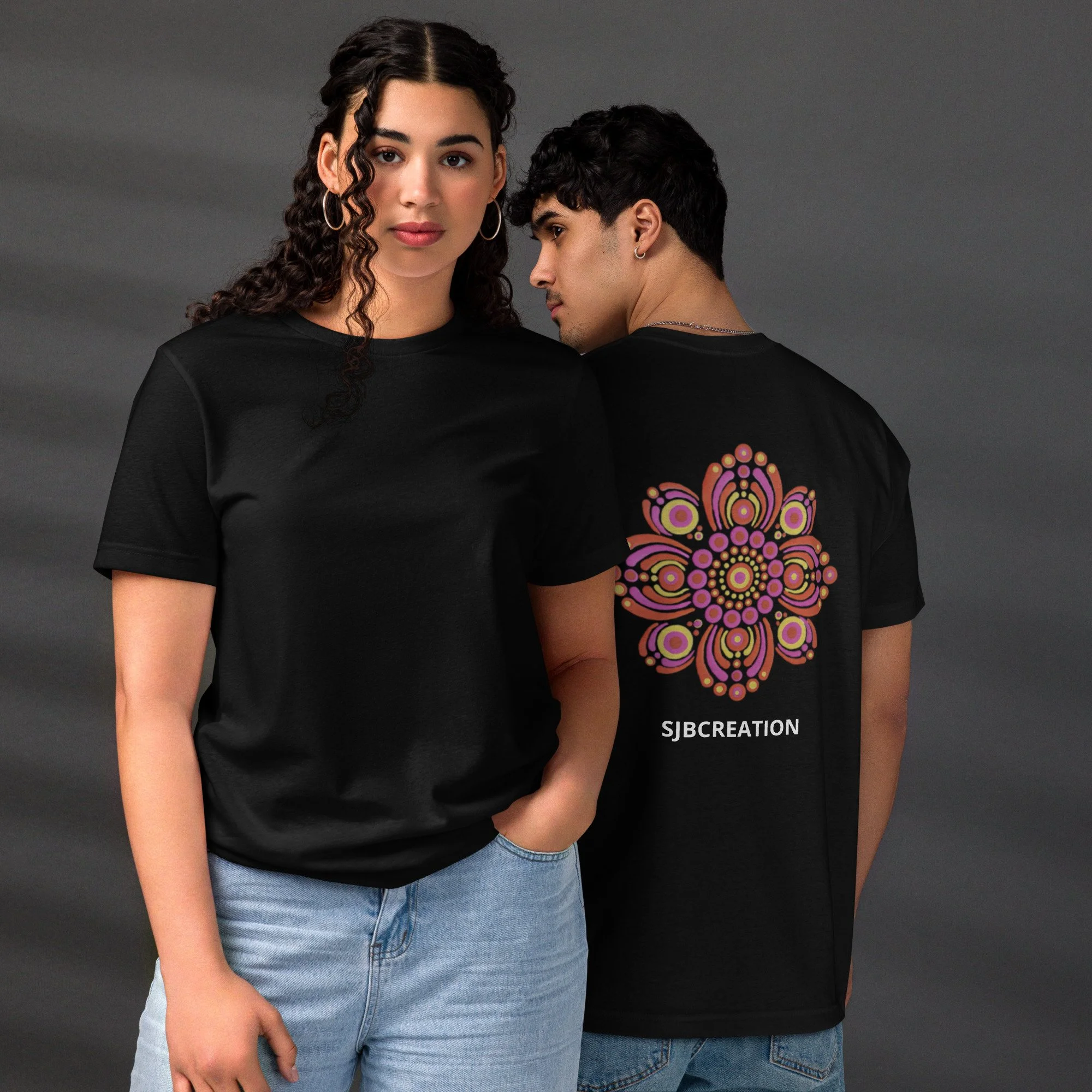 Unisex T-shirt - Mandala Design Back