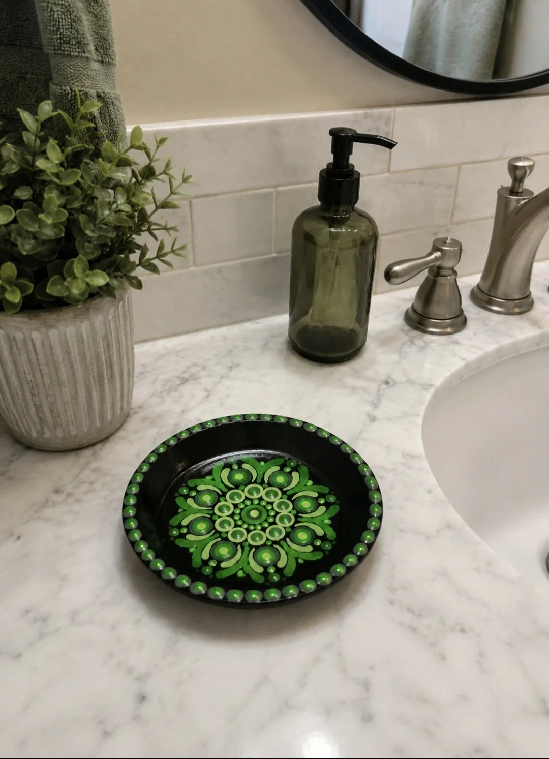Trinket Dish Green - One Of A Kind Artwork