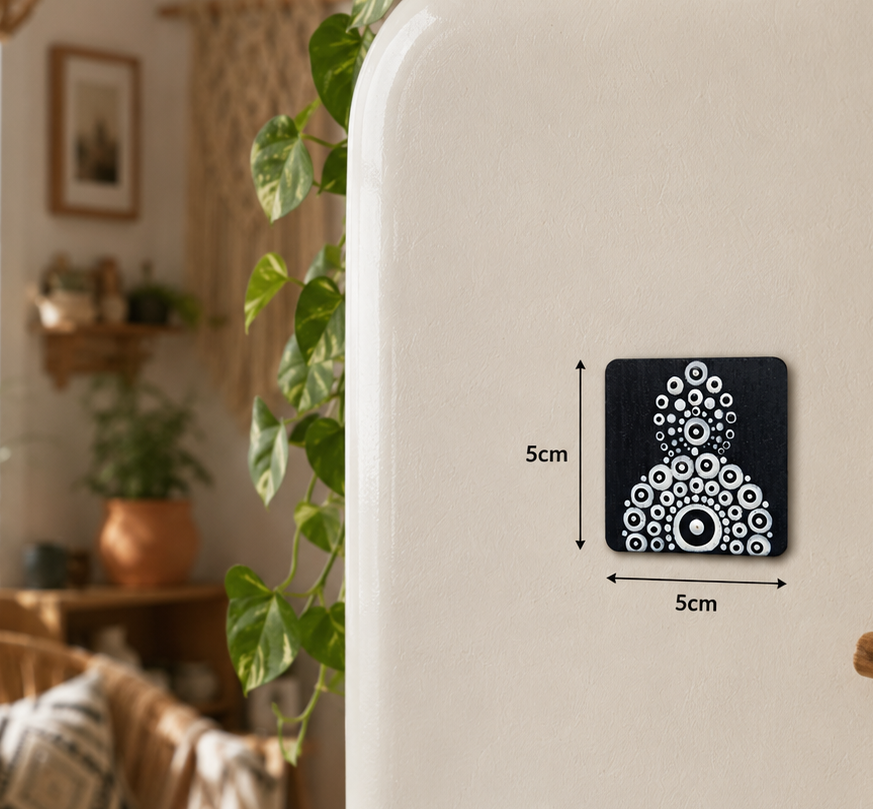 Mini Mandala Fridge Magnet - One Of A Kind - Only One Available