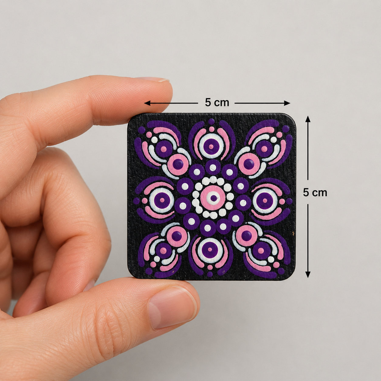 Mini Mandala Fridge Magnet  - One Of A Kind Artwork