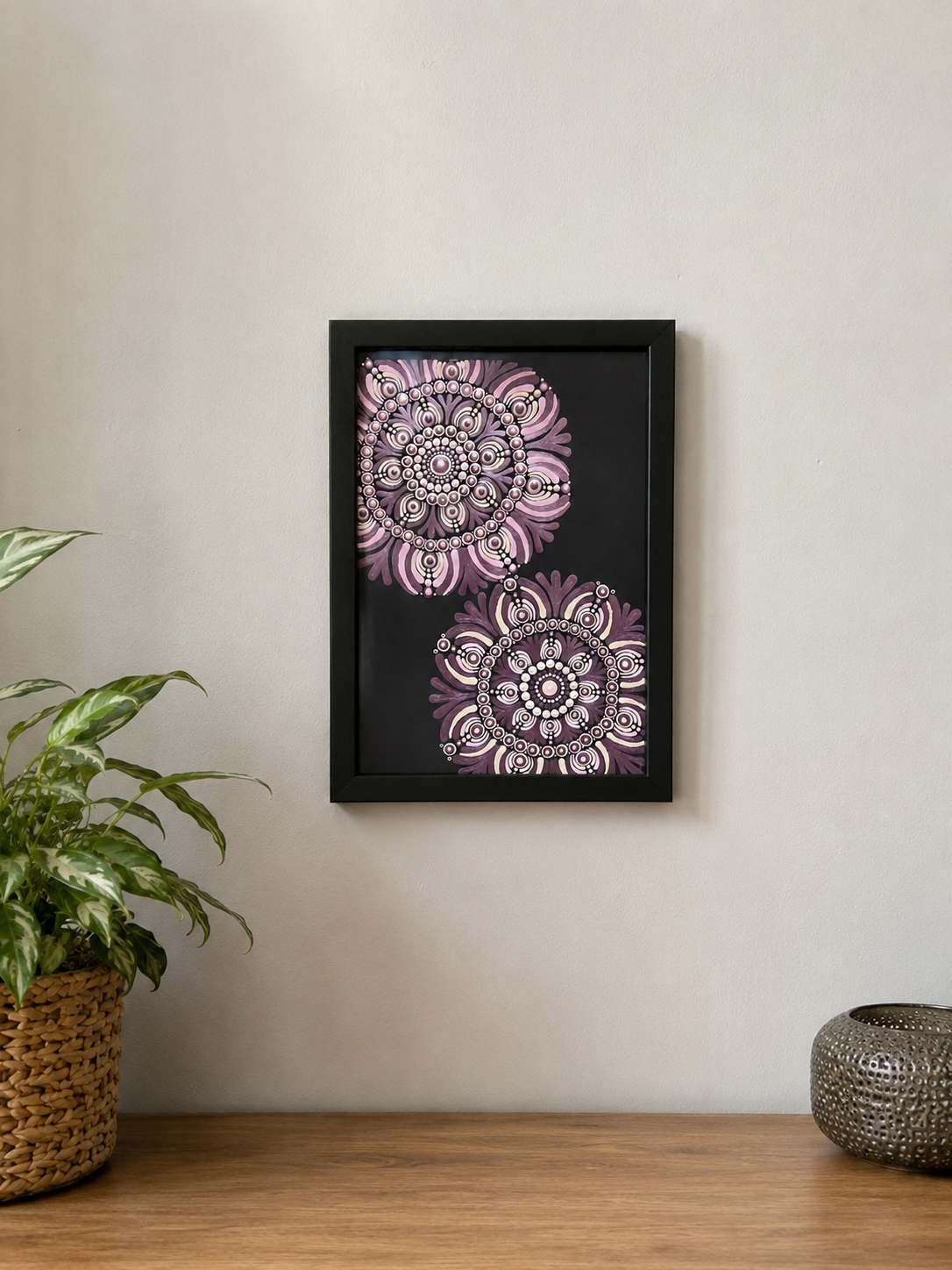 Mandala Painting A4 (FRAME NOT INCLUDED) - One Of A Kind Original Artwork