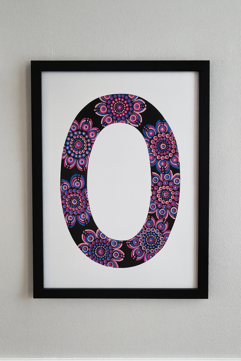 A4 Mandala Initial Letter - O