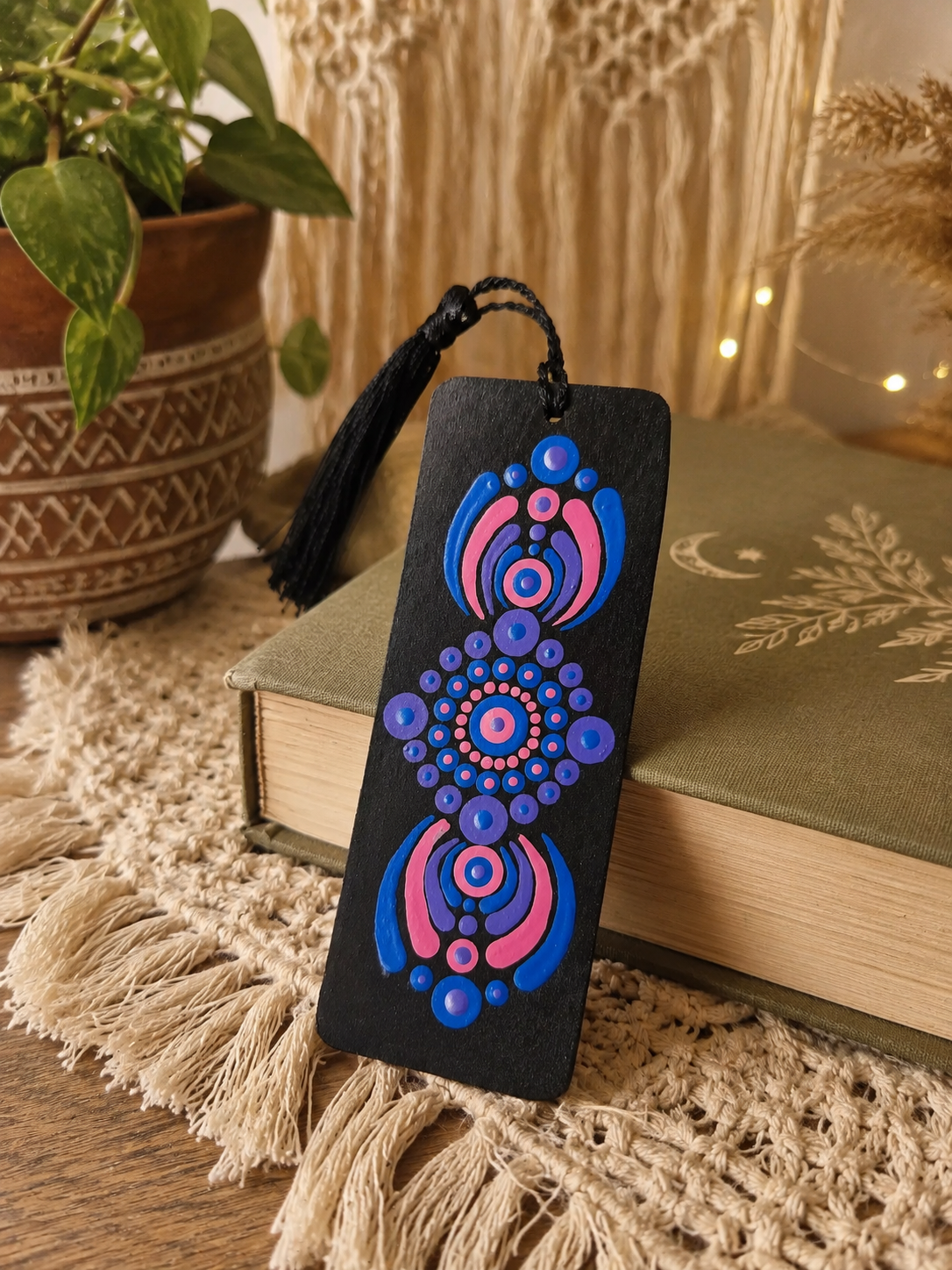 Bookmark Blue and Pink - One Of A Kind Original Artwork