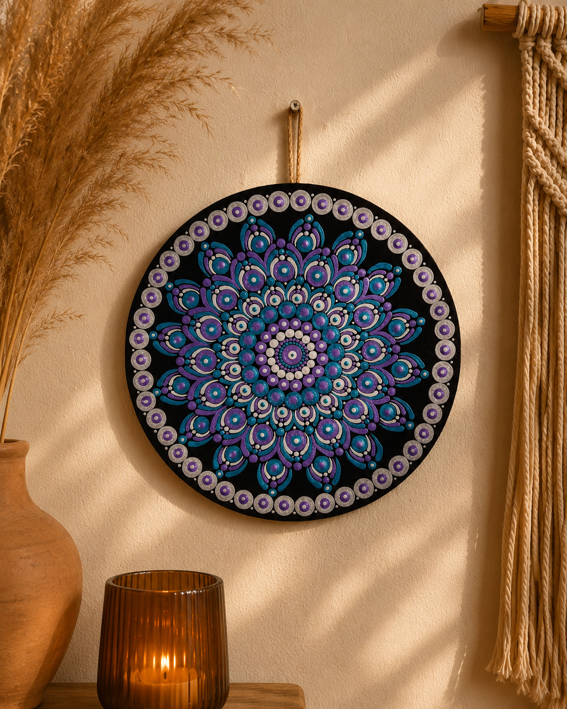 Mandala Acrylic Painting  - One Of A Kind Artwork