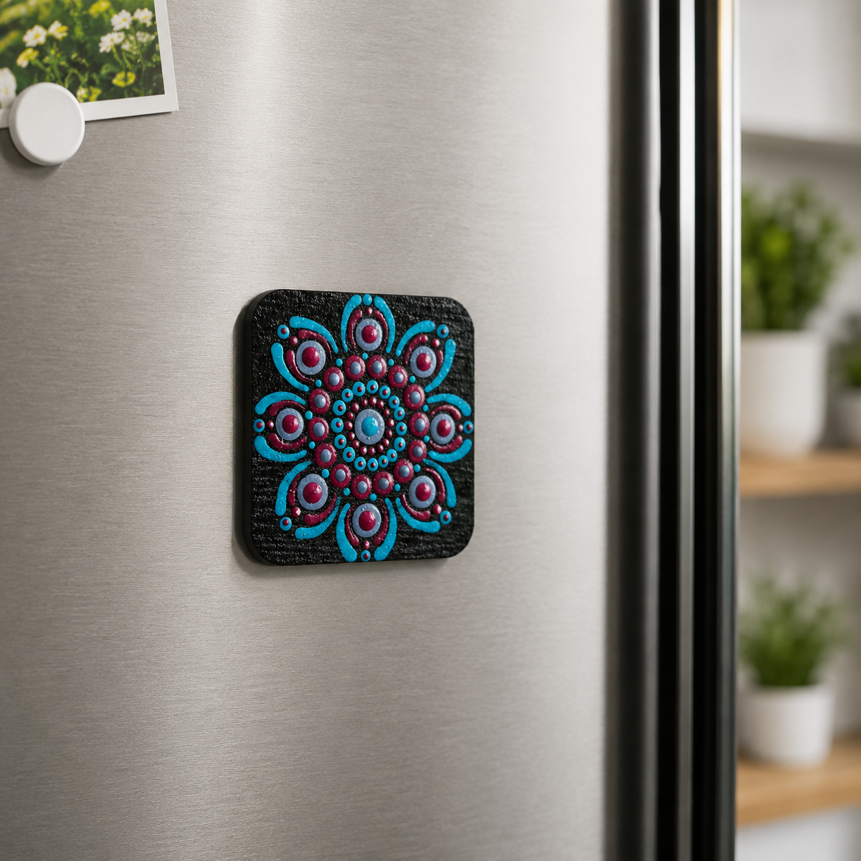 Mini Mandala Fridge Magnet - One Of A Kind