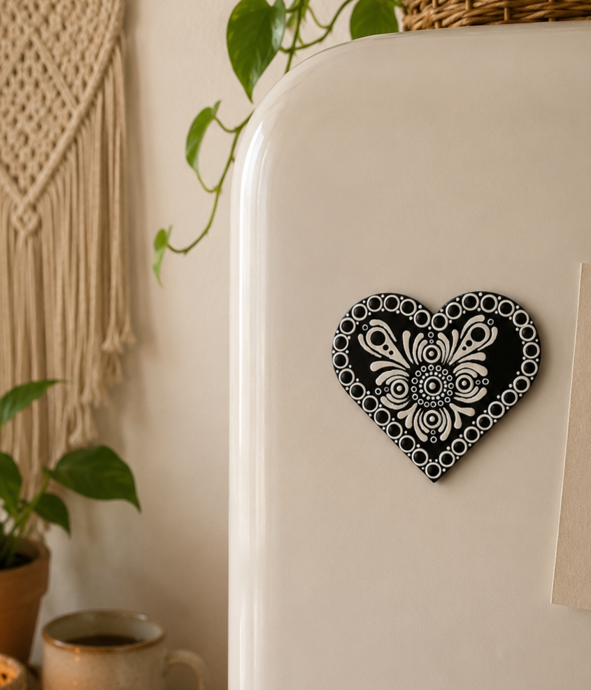 Heart Magnet - 9cm - One Of A Kind Original Artwork