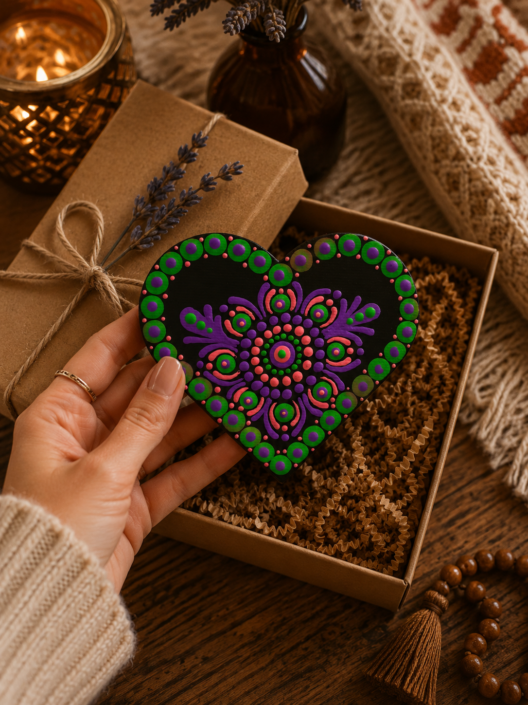 Heart Magnet - 9cm - One Of A Kind Original Artwork