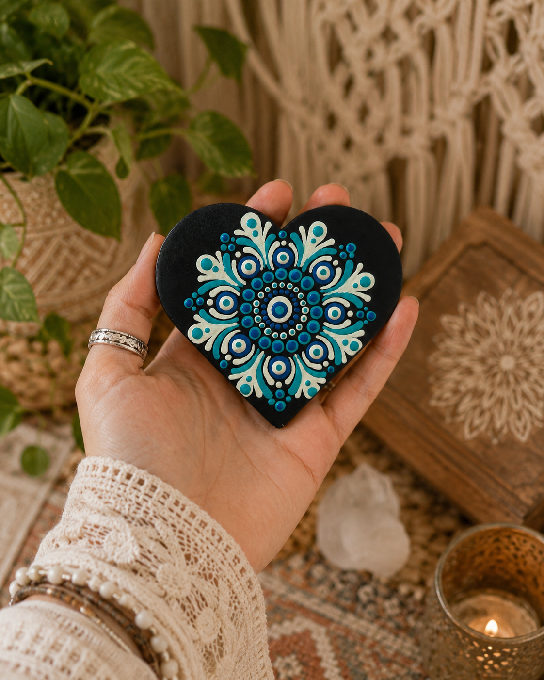 Heart Magnet - 9cm - One Of A Kind Original Artwork