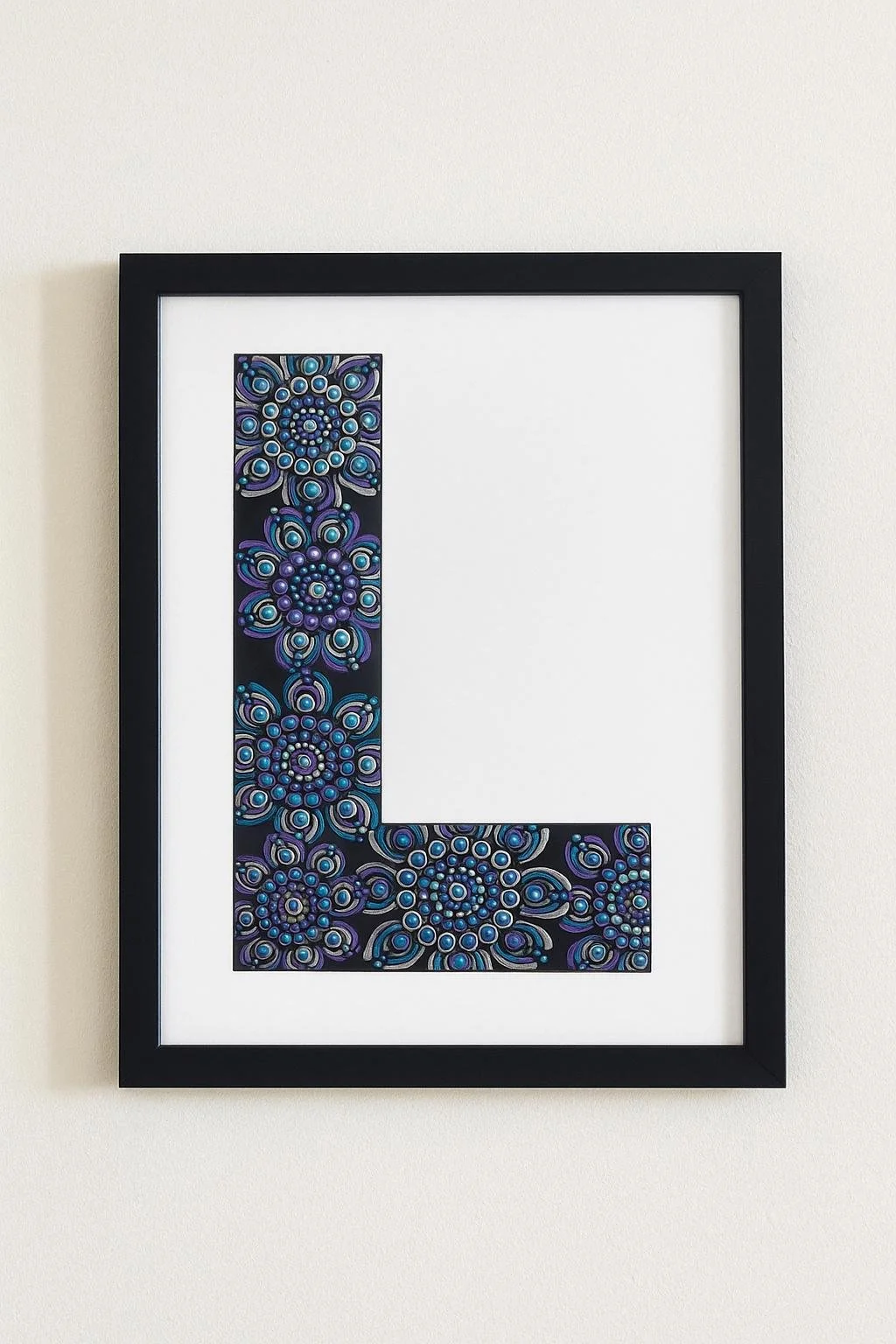 Mandala Initial Letter L - 21.5cm x 28 cm