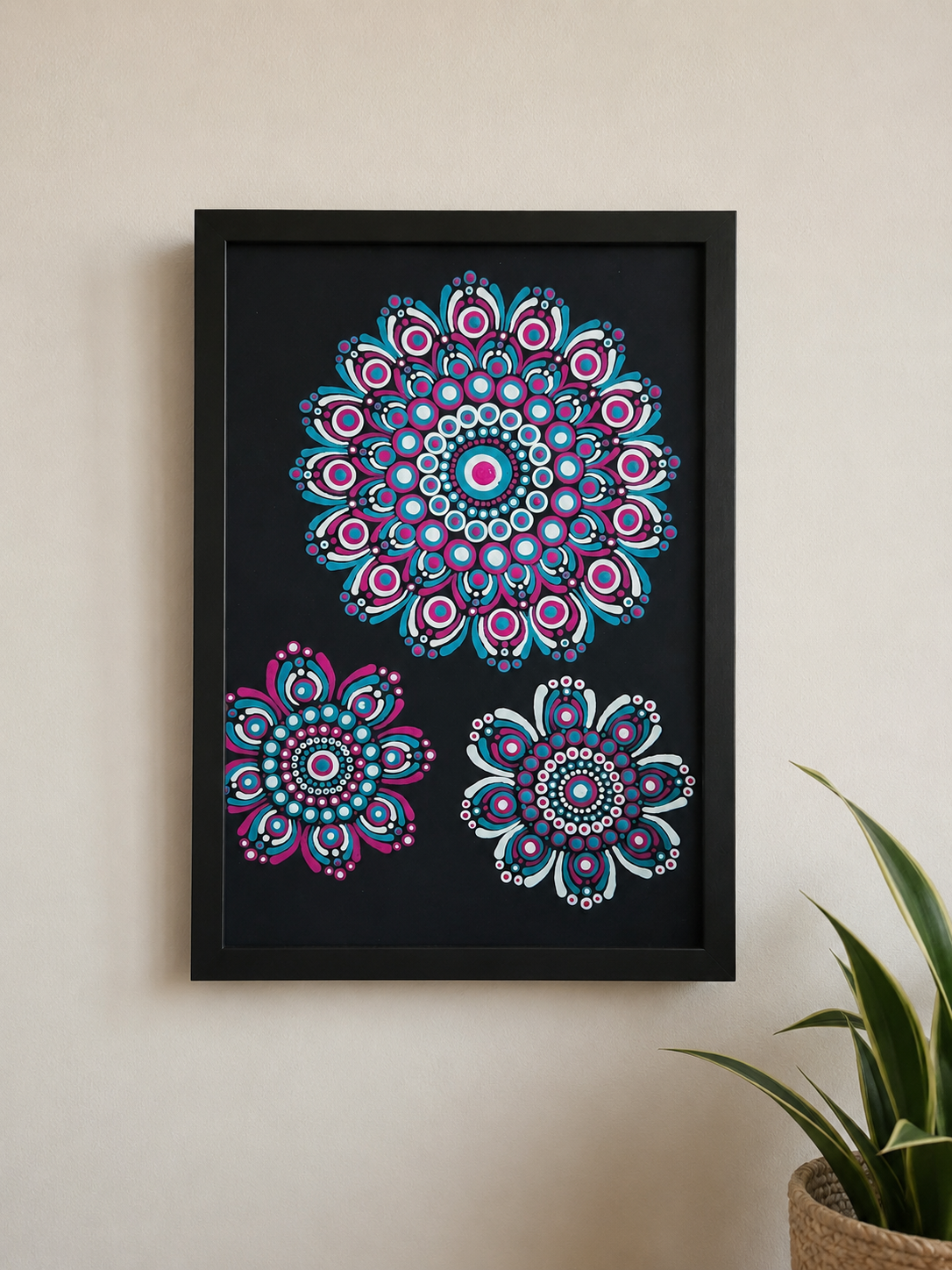 Mandala Painting A4 (FRAME NOT INCLUDED) - One Of A Kind Original Artwork