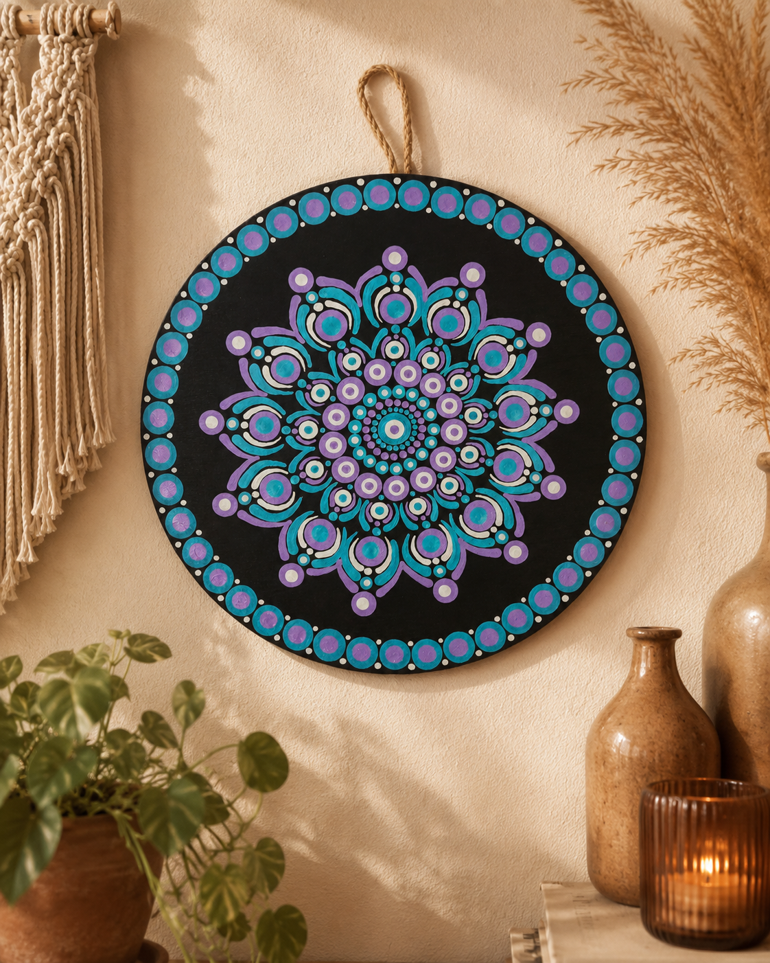 Mandala Acrylic Painting  - One Of A Kind Artwork