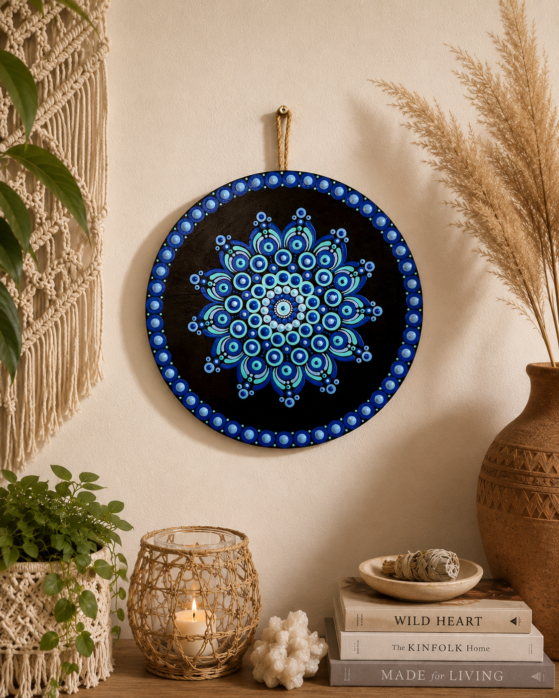 Mandala Acrylic Painting  - One Of A Kind Artwork