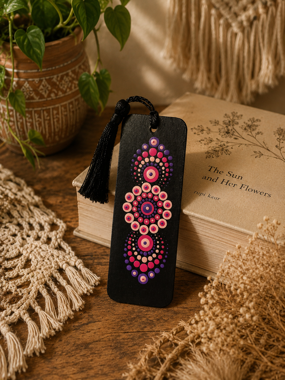 Bookmark Pink and Purple -  - One Of A Kind Artwork