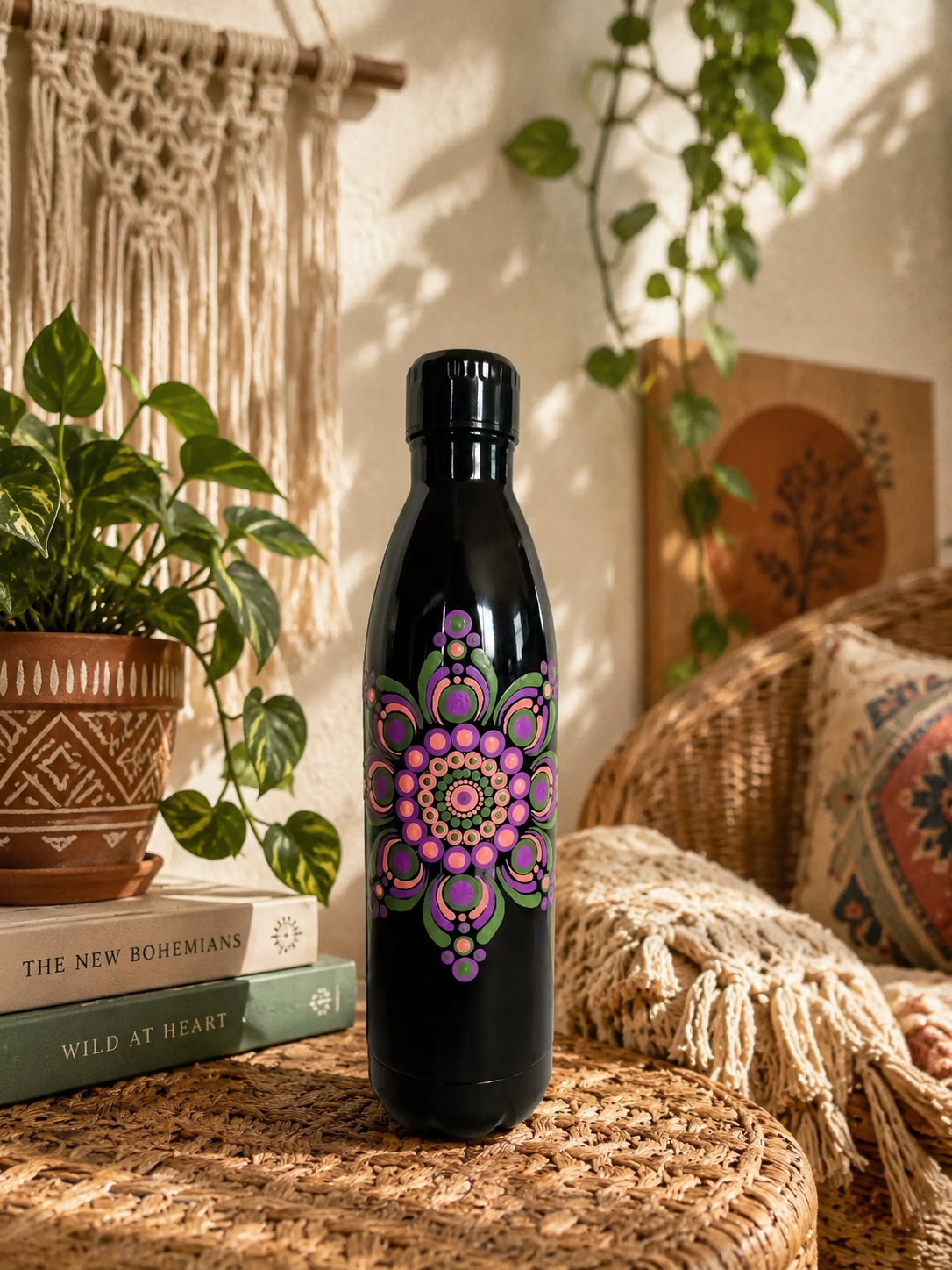 Stainless Steel Drink Bottle 750ml  - One Of A Kind Artwork