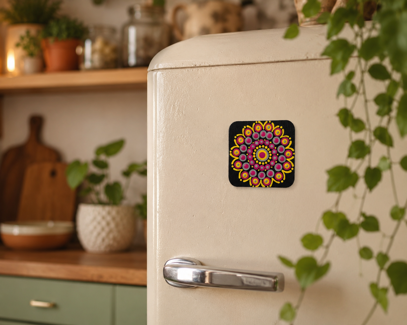 Mini Mandala Fridge Magnet - Only One Available