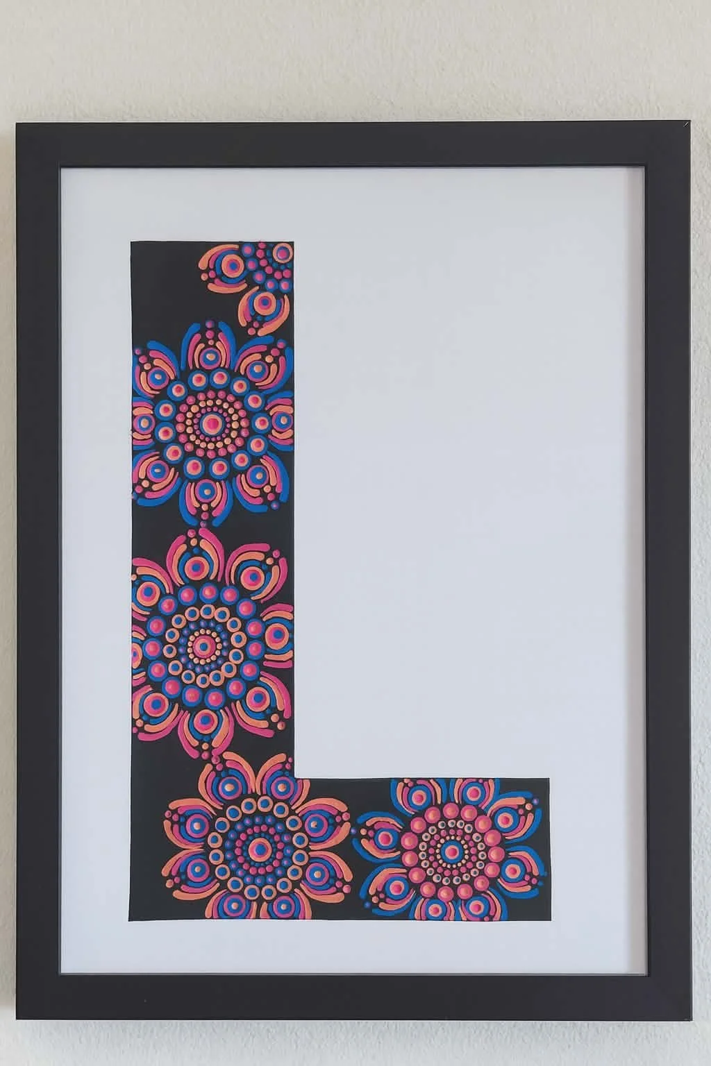 A4 Mandala Initial Letter - L