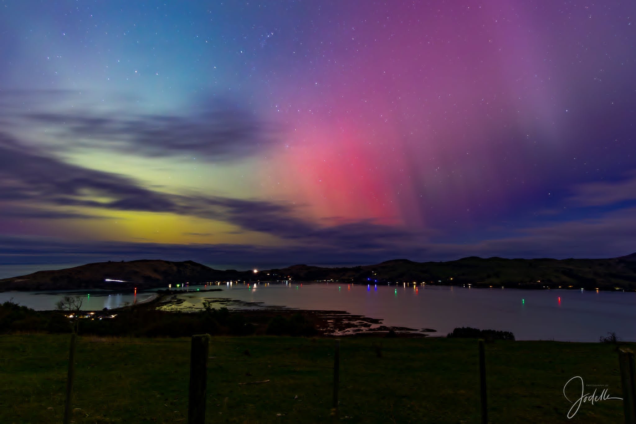 Aurora over the Otago Harbour 