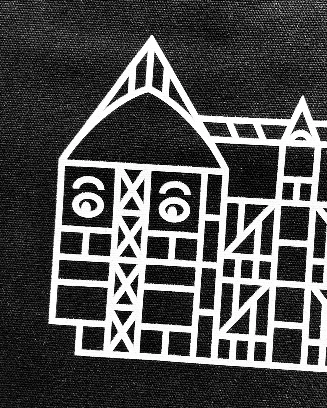 Tbag-Plume-Noir/Blanc-Logo-Recto-Zoom