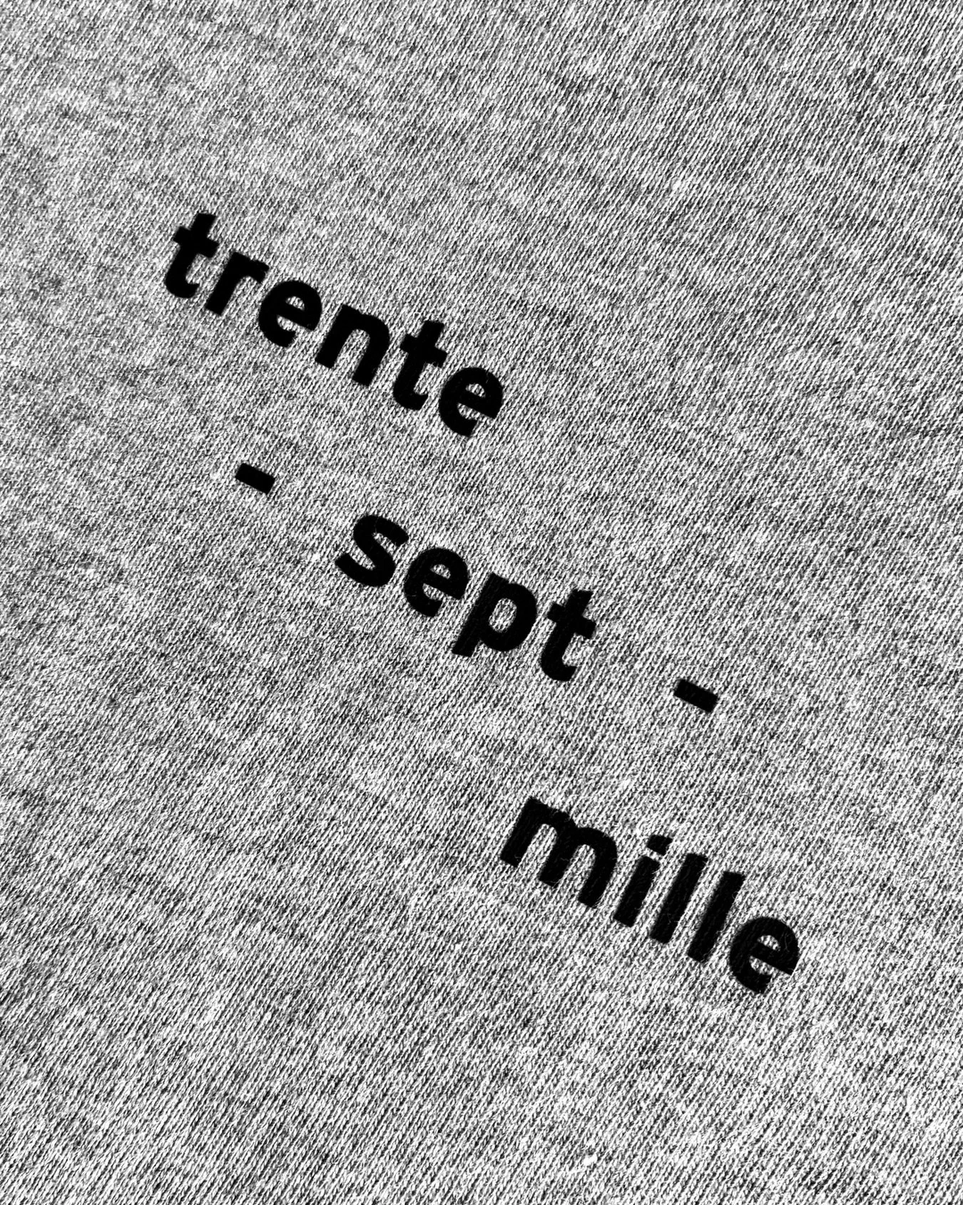 T-shirt 37000 / Gris chin&eacute; - Noir

Description : T-shirt unisexe &eacute;pais (240 GSM) au toucher sec, coupe oversize, tissu l&eacute;g&egrave;rement textur&eacute;, impression DTF, &eacute;dit&eacute; &agrave; 15 exemplaires.

Composition : 