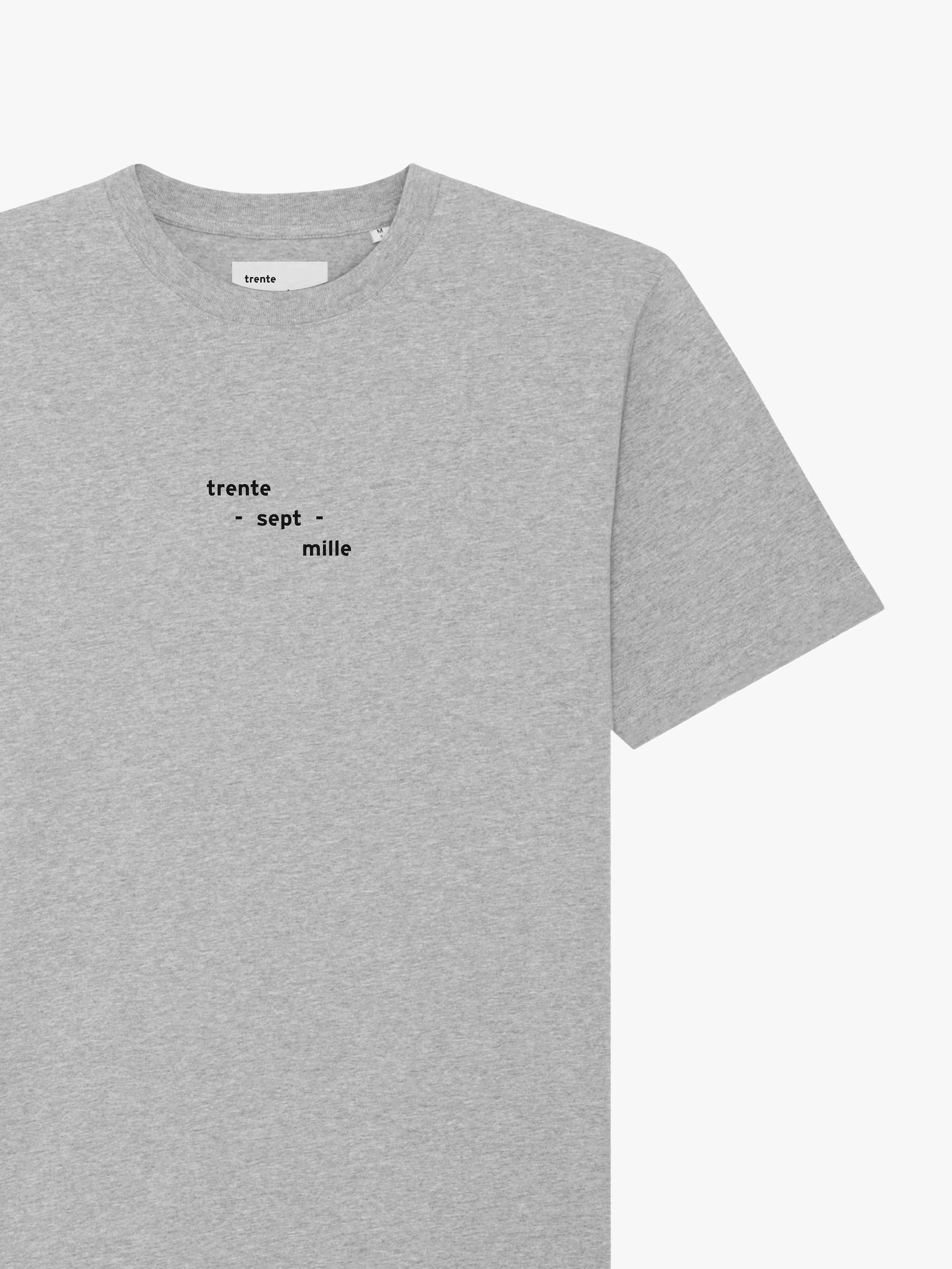 T-shirt 37000 / Gris chiné - Noir