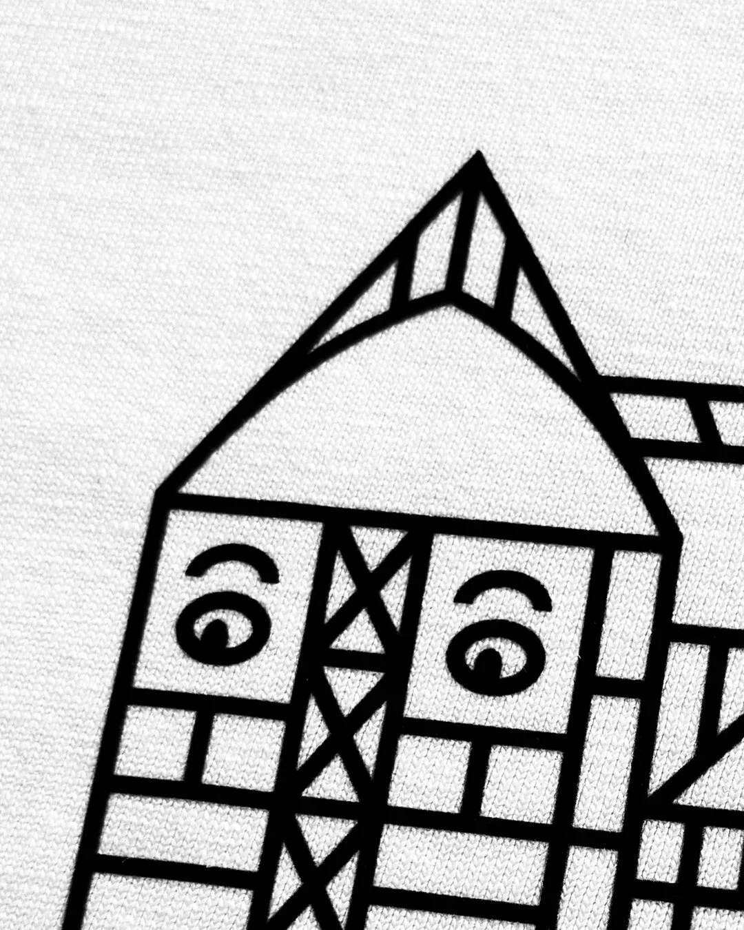 Tshirt-Plume-Blanc/Noir-Logo-Zoom