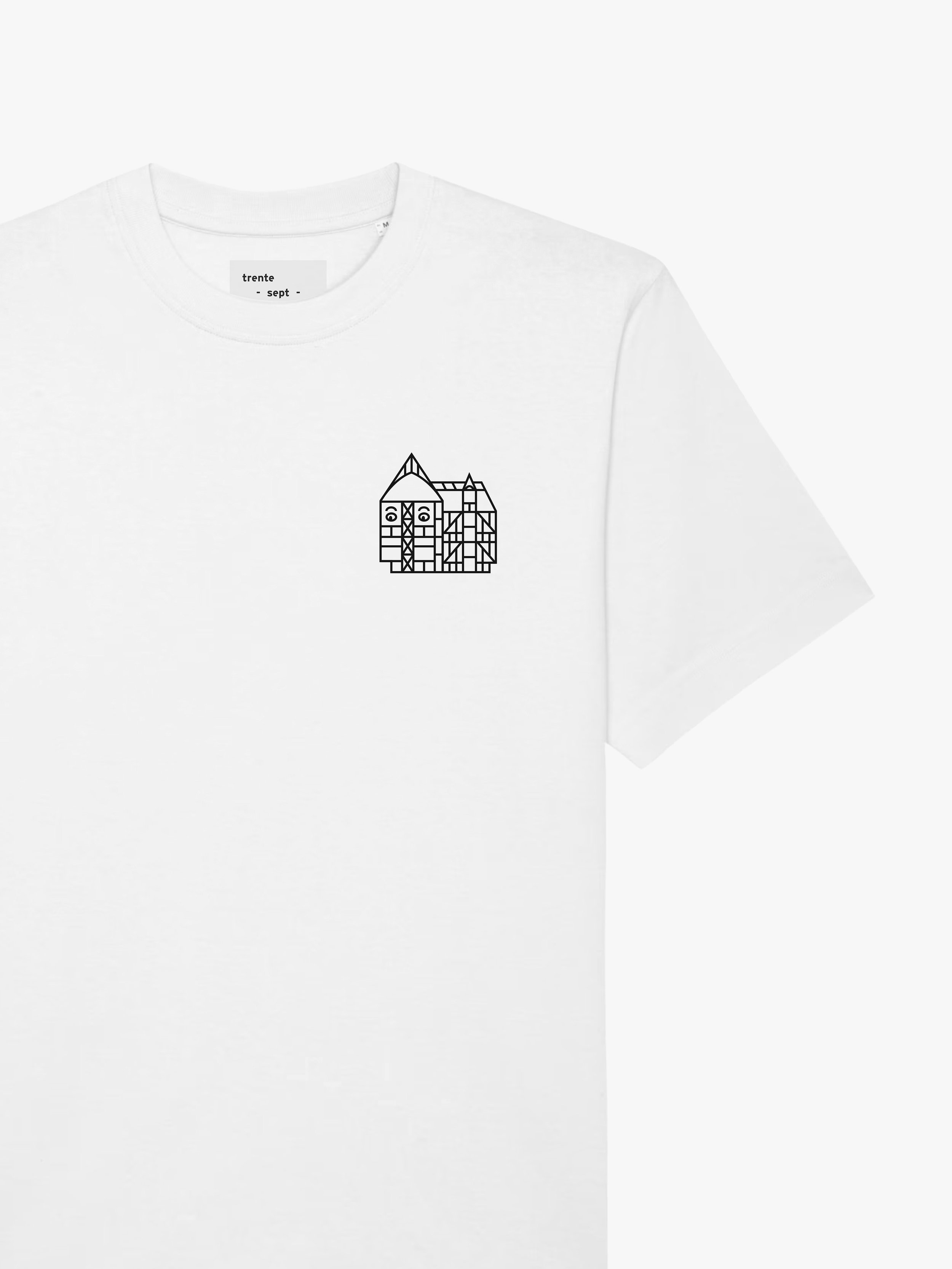 T-shirt Plume / Blanc - Noir