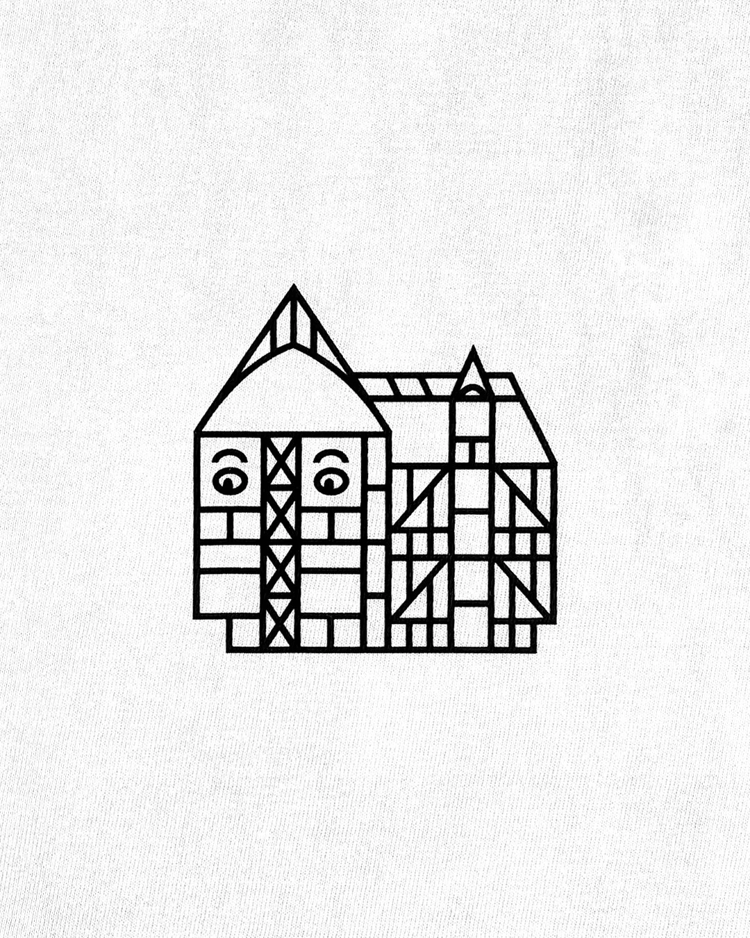 Tshirt-Plume-Blanc/Noir-Logo-Face