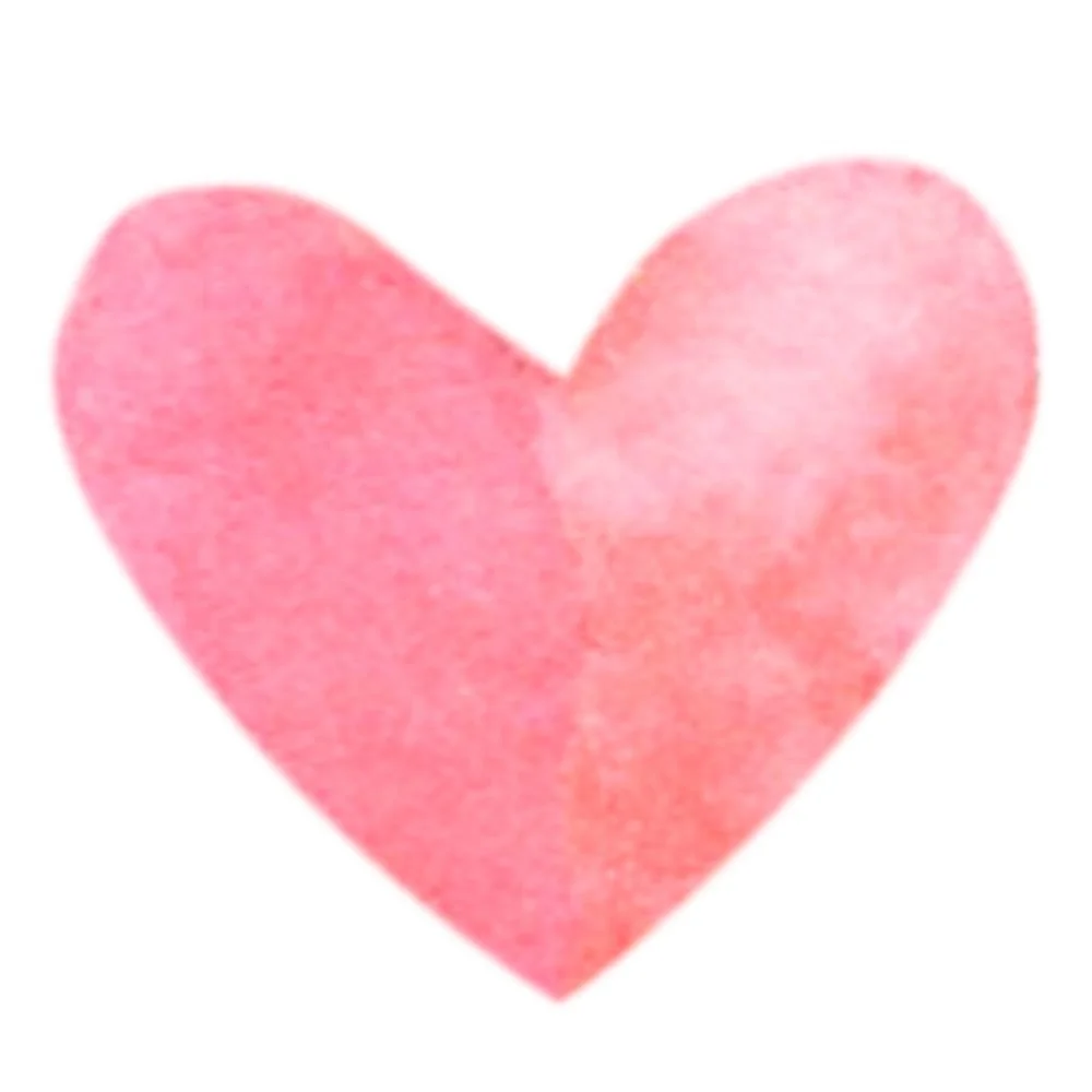 Ein pinkfarbenes Herz auf weißem Hintergrund.