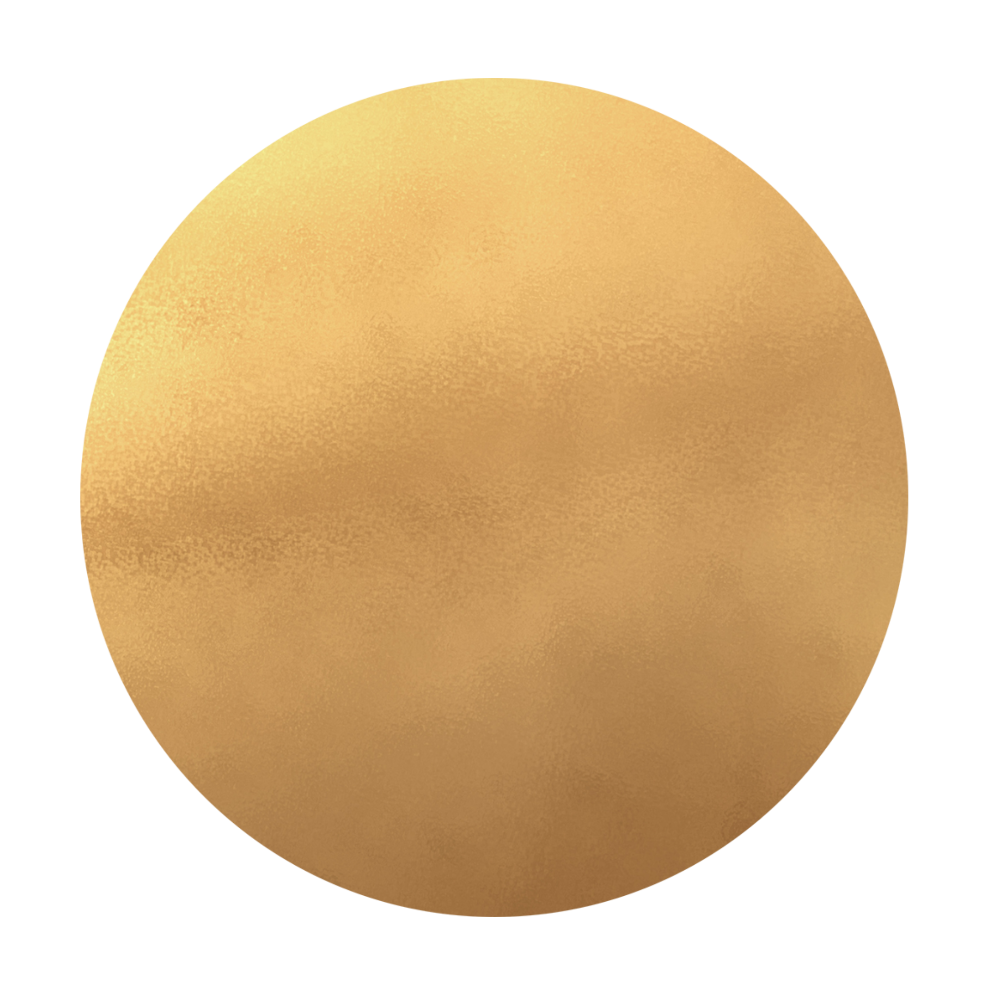 Eine Nahaufnahme eines goldenen Balls mit einer sandigen Textur auf einer schwarzen Oberfläche.