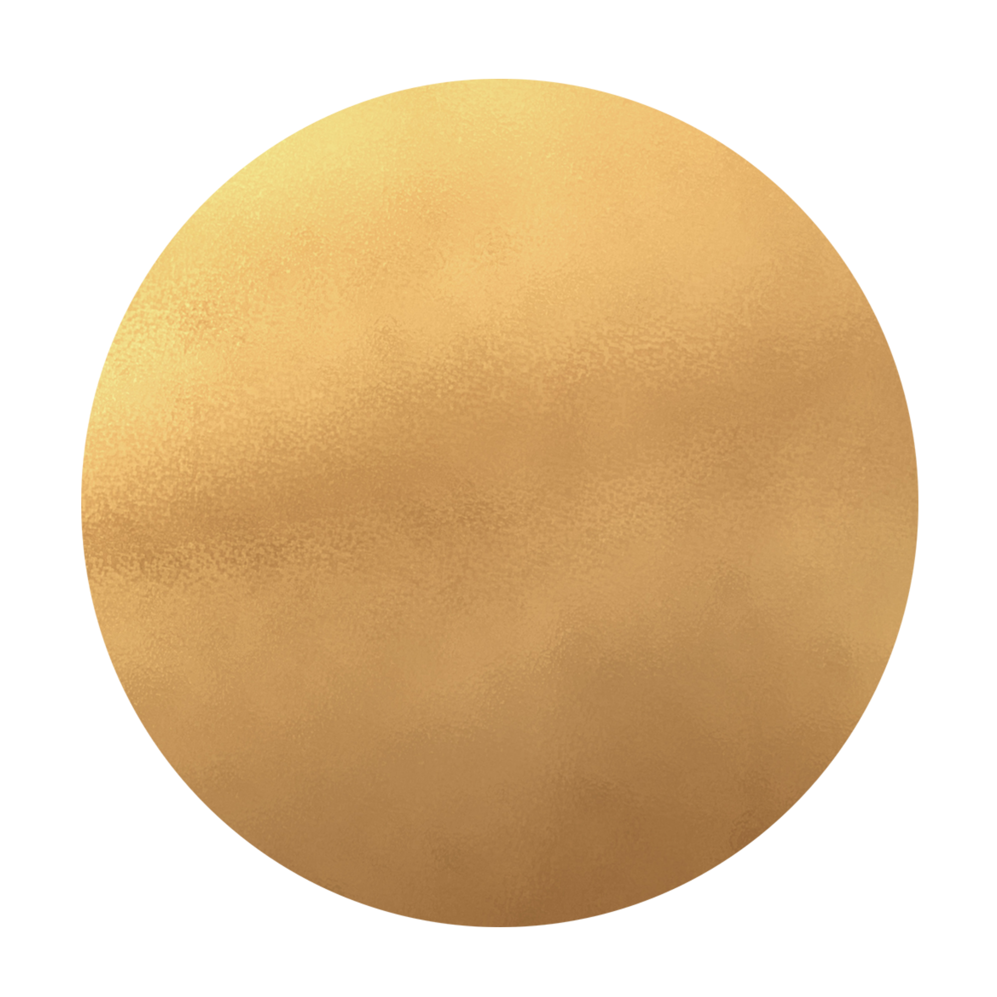 Eine goldene, leicht strukturierte Kugel auf schwarzem Hintergrund.