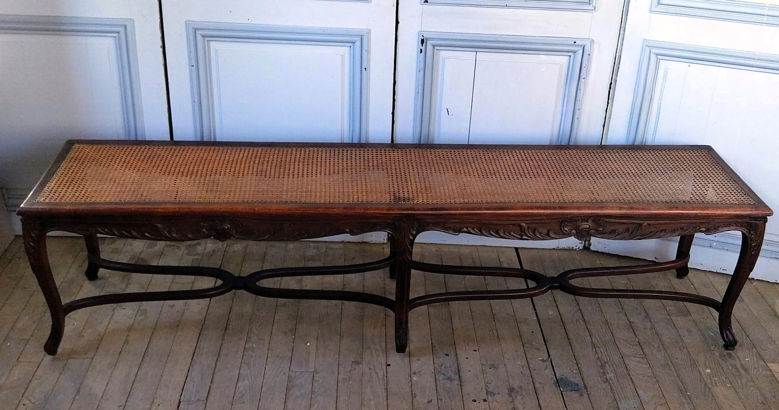 Banquette à entrecroise style Louis XV