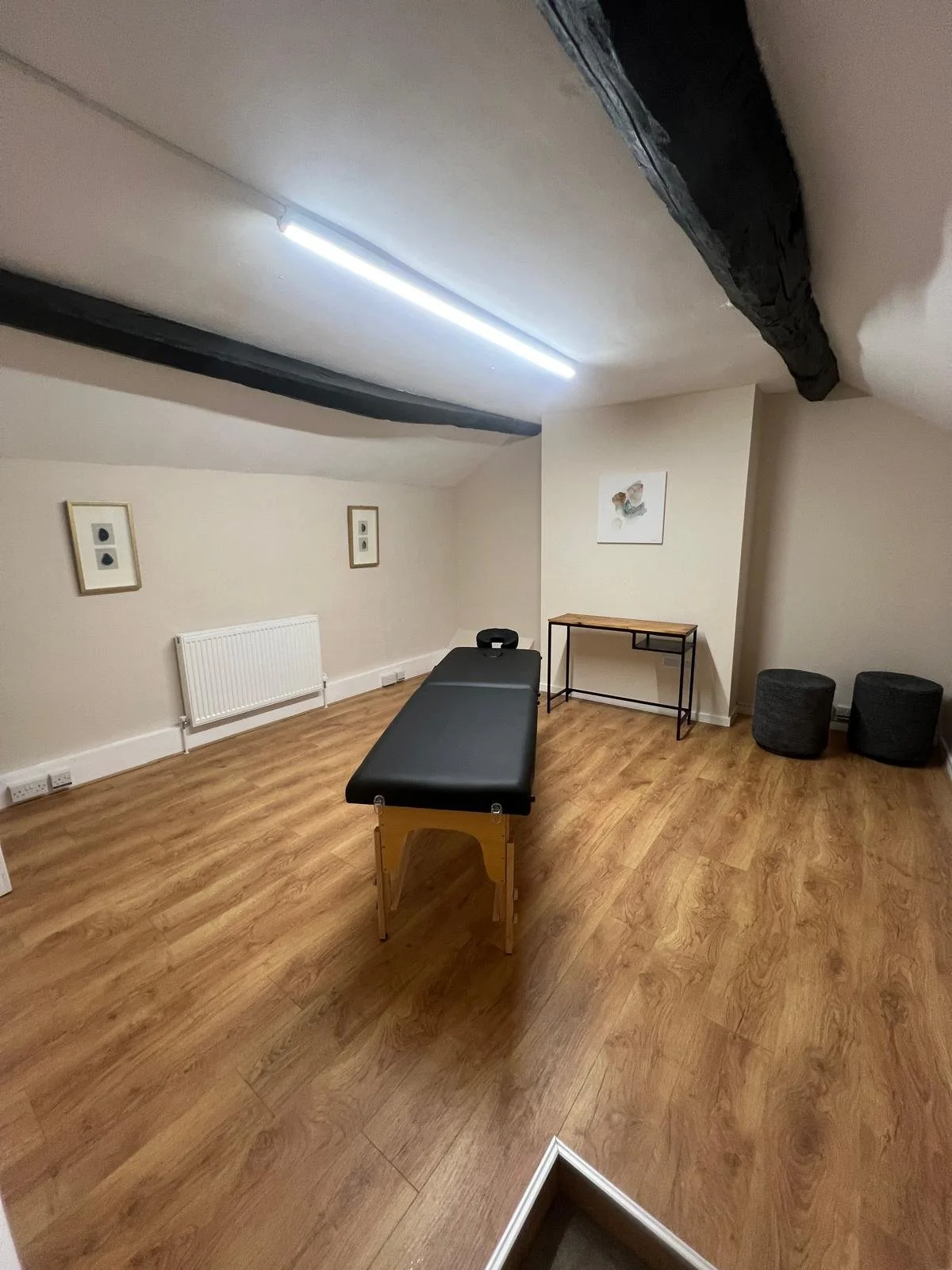 The recovery room at Satya Sanctuary, ideal for hiring for treatments or for our smaller specialist classes