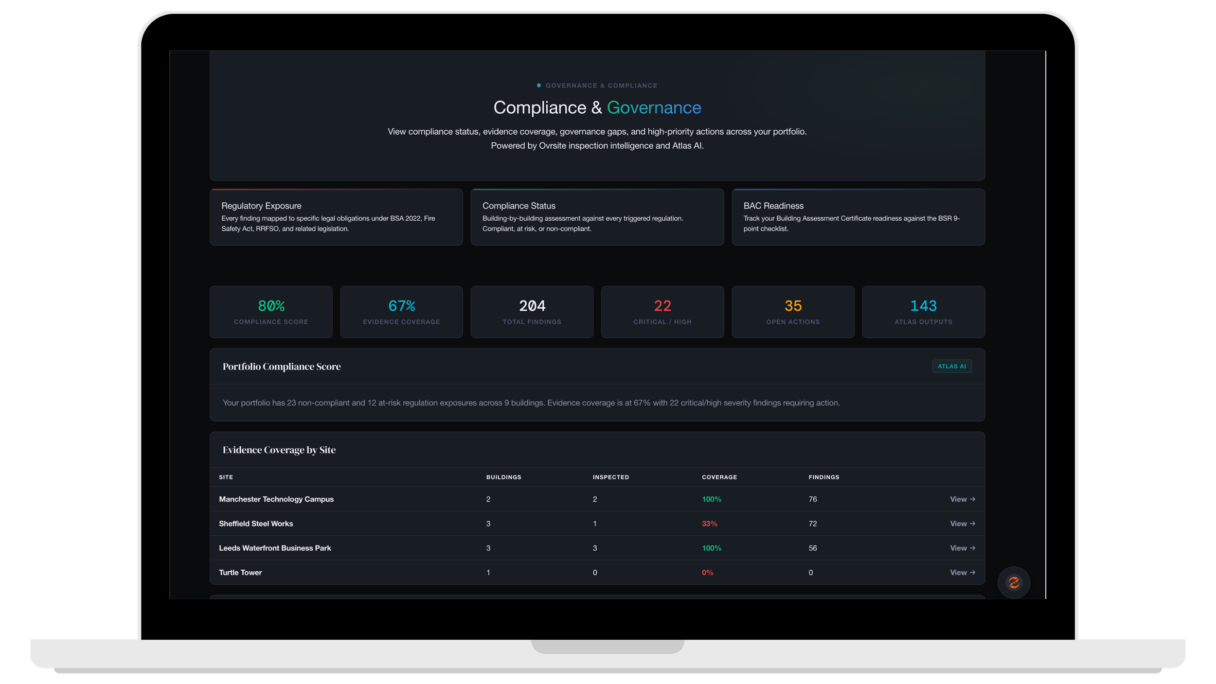 Free first-building inspection delivered through Atlas with compliance mapping