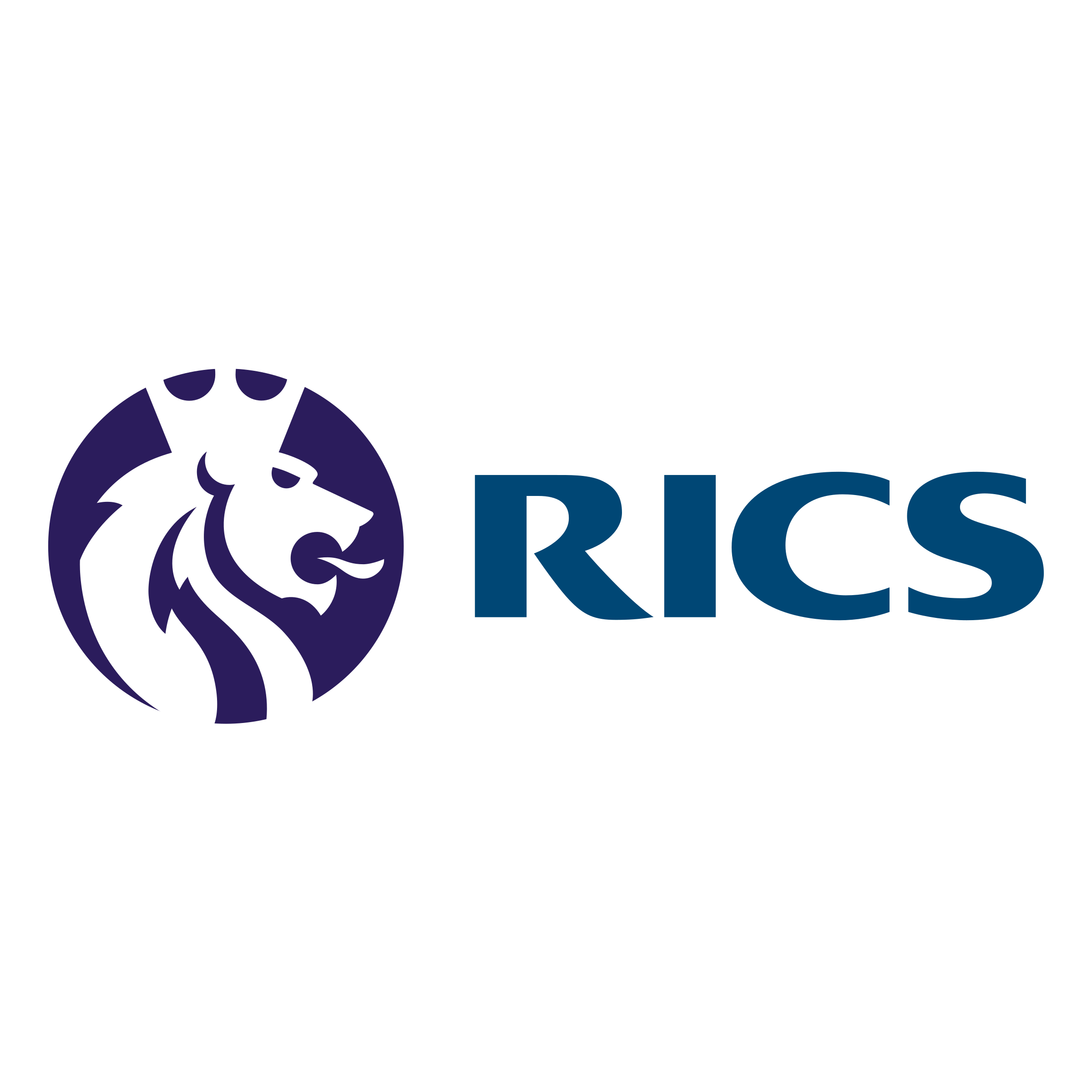 RICS (Royal Institution of Chartered Surveyors) logo, referenced by Ovrsite for RICS-aligned roof inspection reporting.
