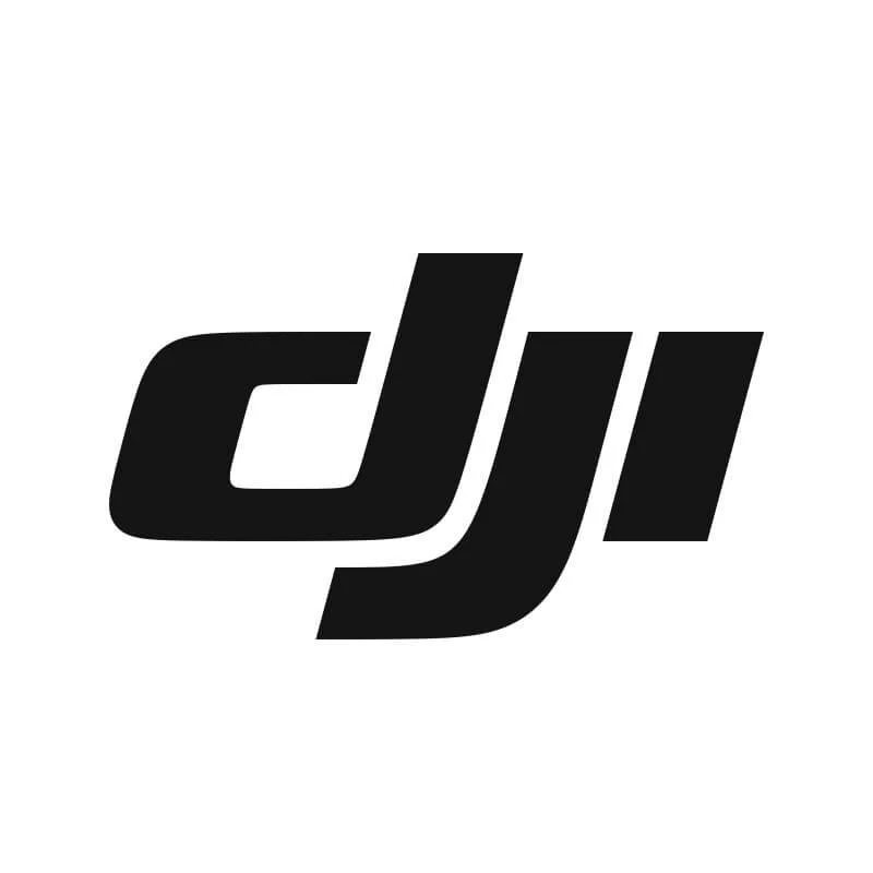 DJI drone brand logo, representing UAV hardware used for Ovrsite roof and building envelope inspections.