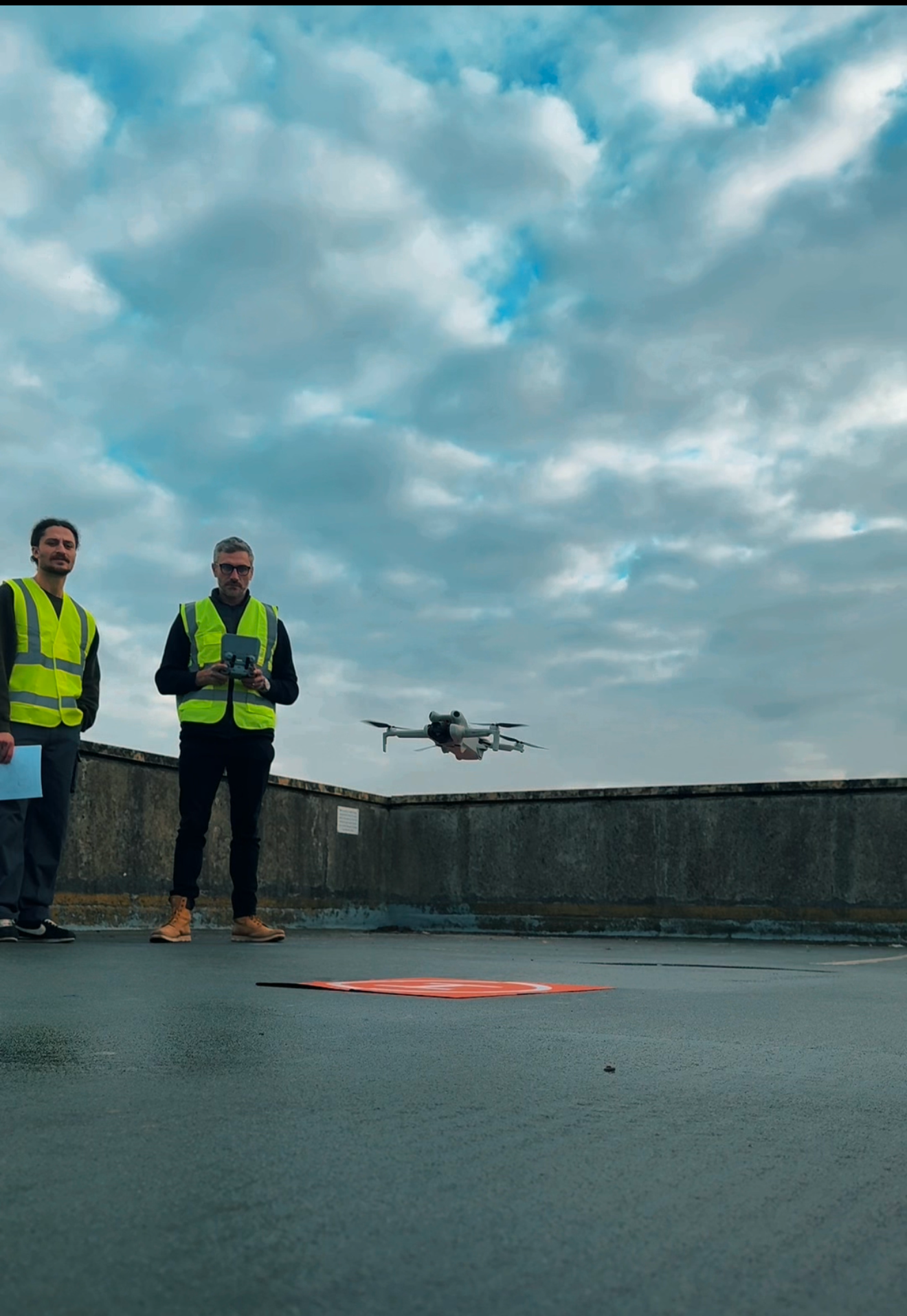 Ovrsite drone inspection in action on a UK commercial building