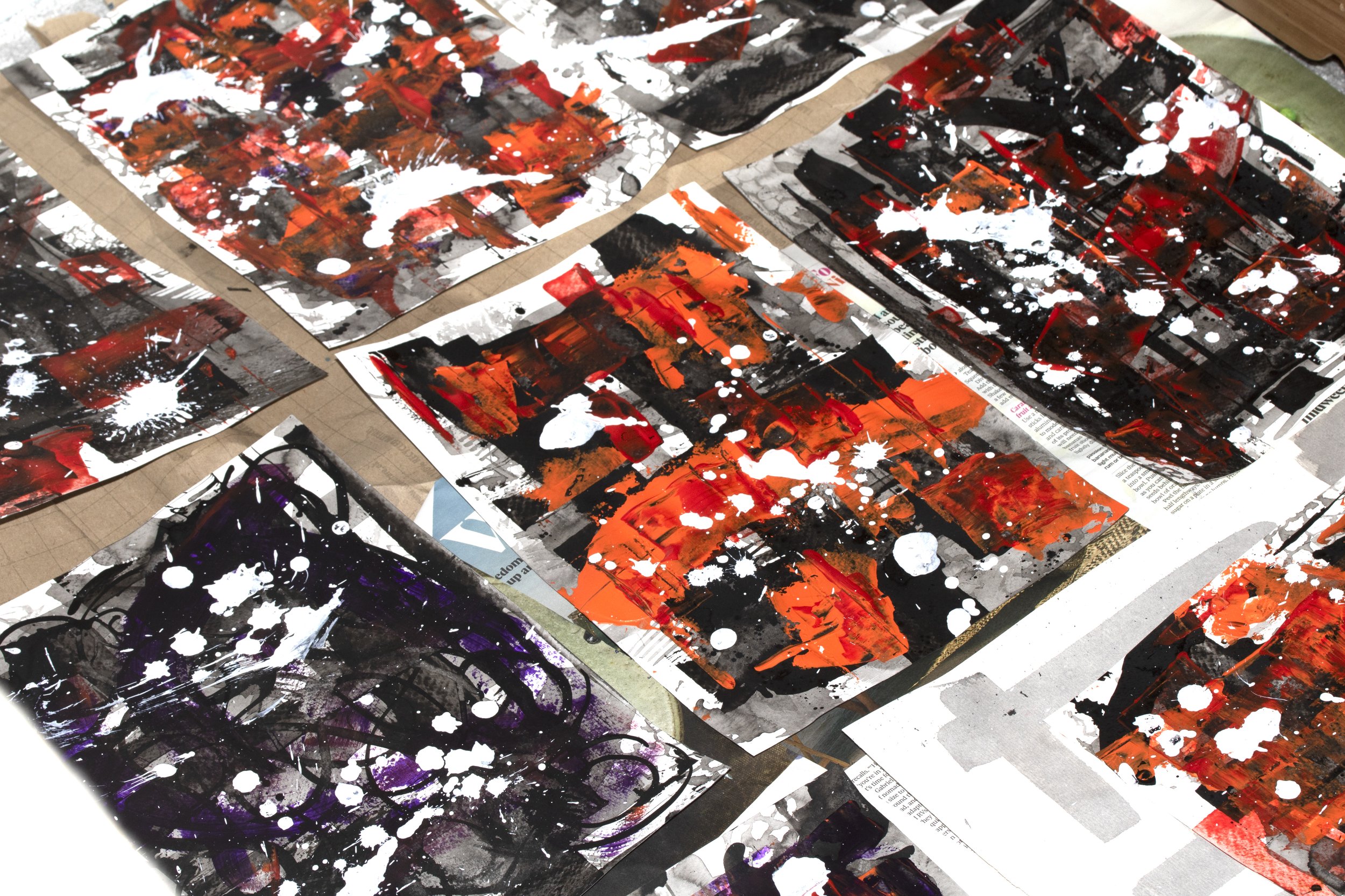 Work in progress! Inks and Acrylics