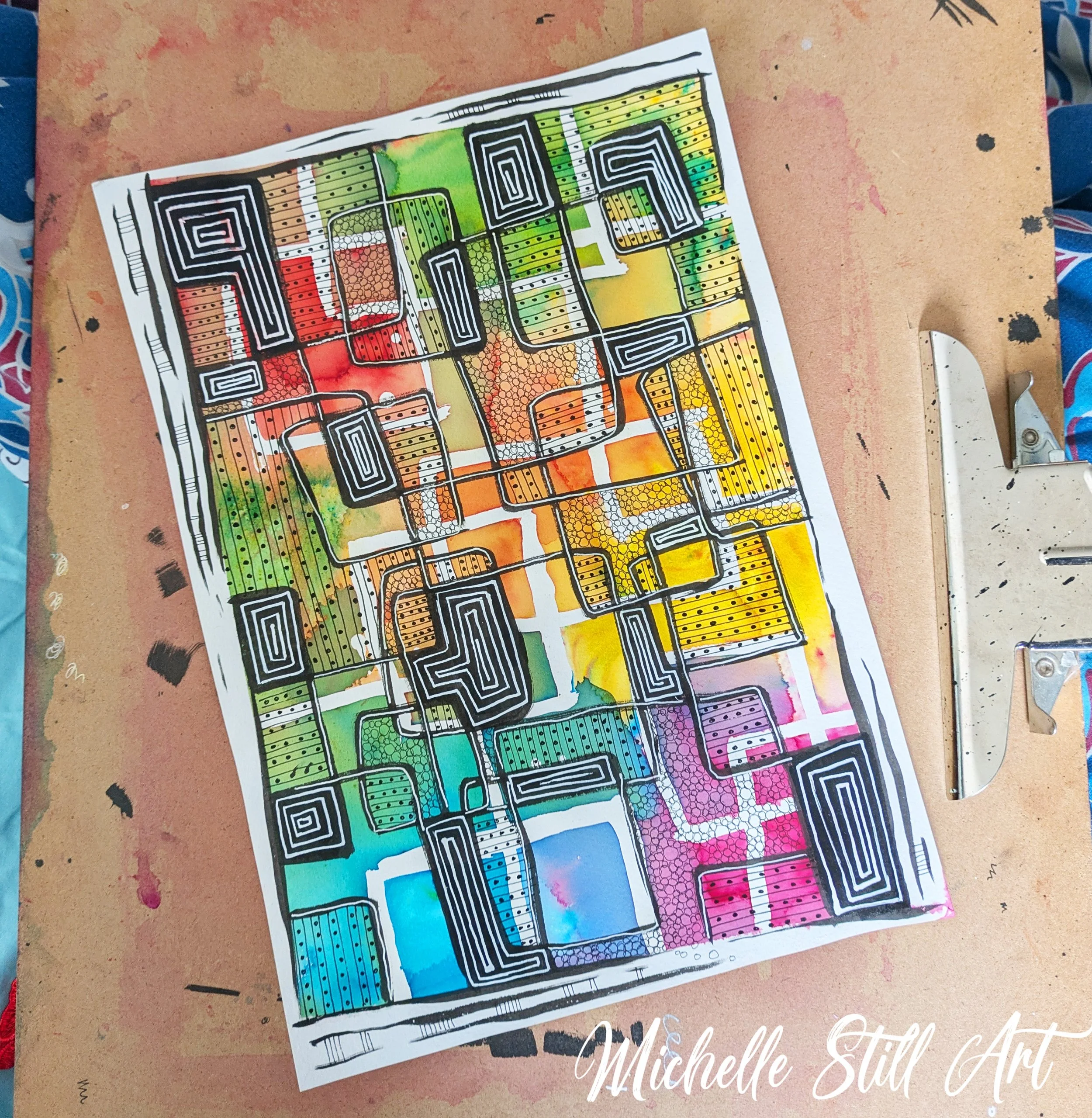 Watercolour and ink late night doodle