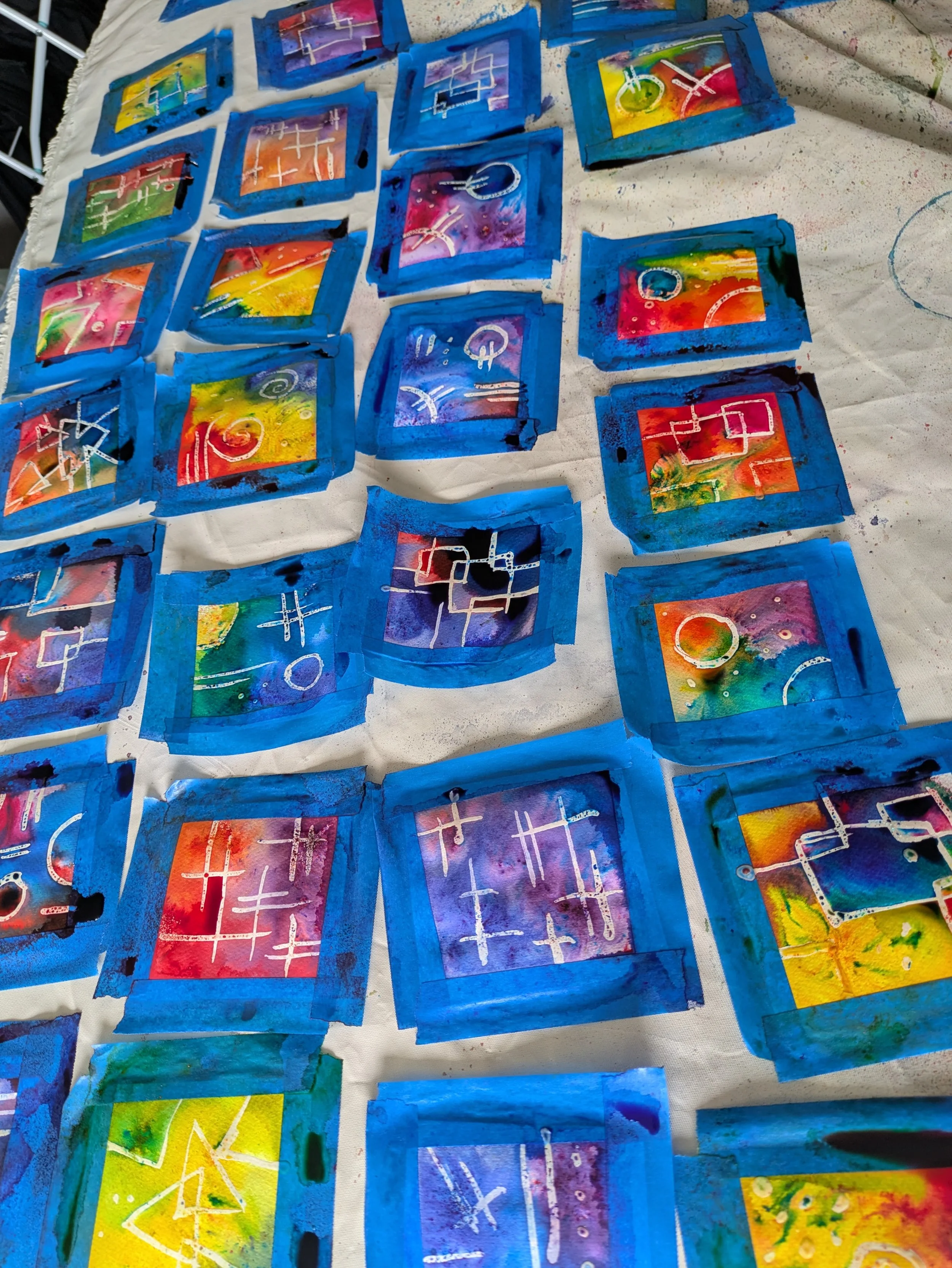 Lunch time paint experiments!