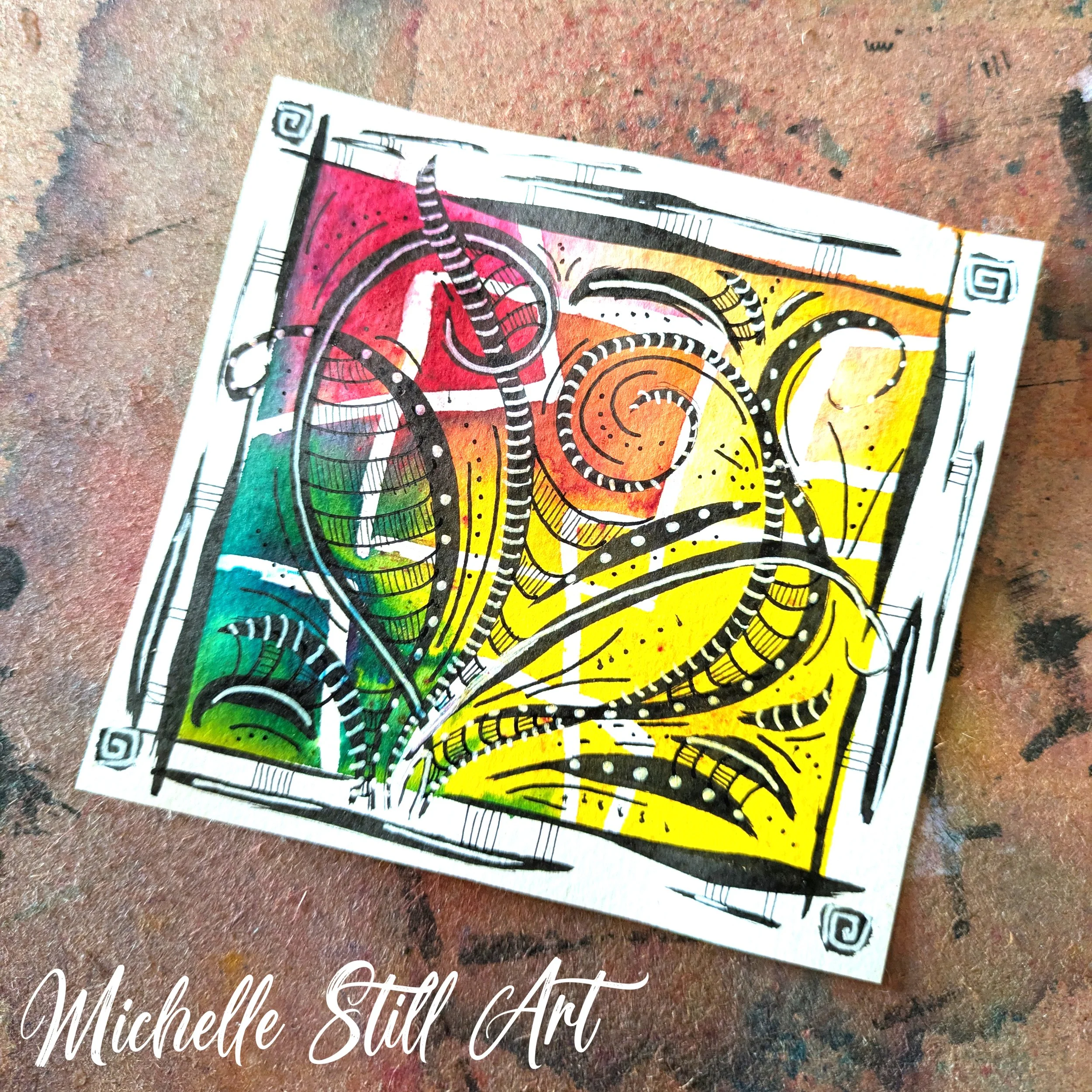 Mini Mayhem Watercolour Painting