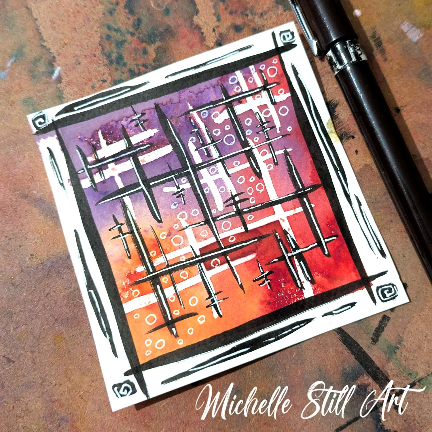 Mini painting, no swirls here!