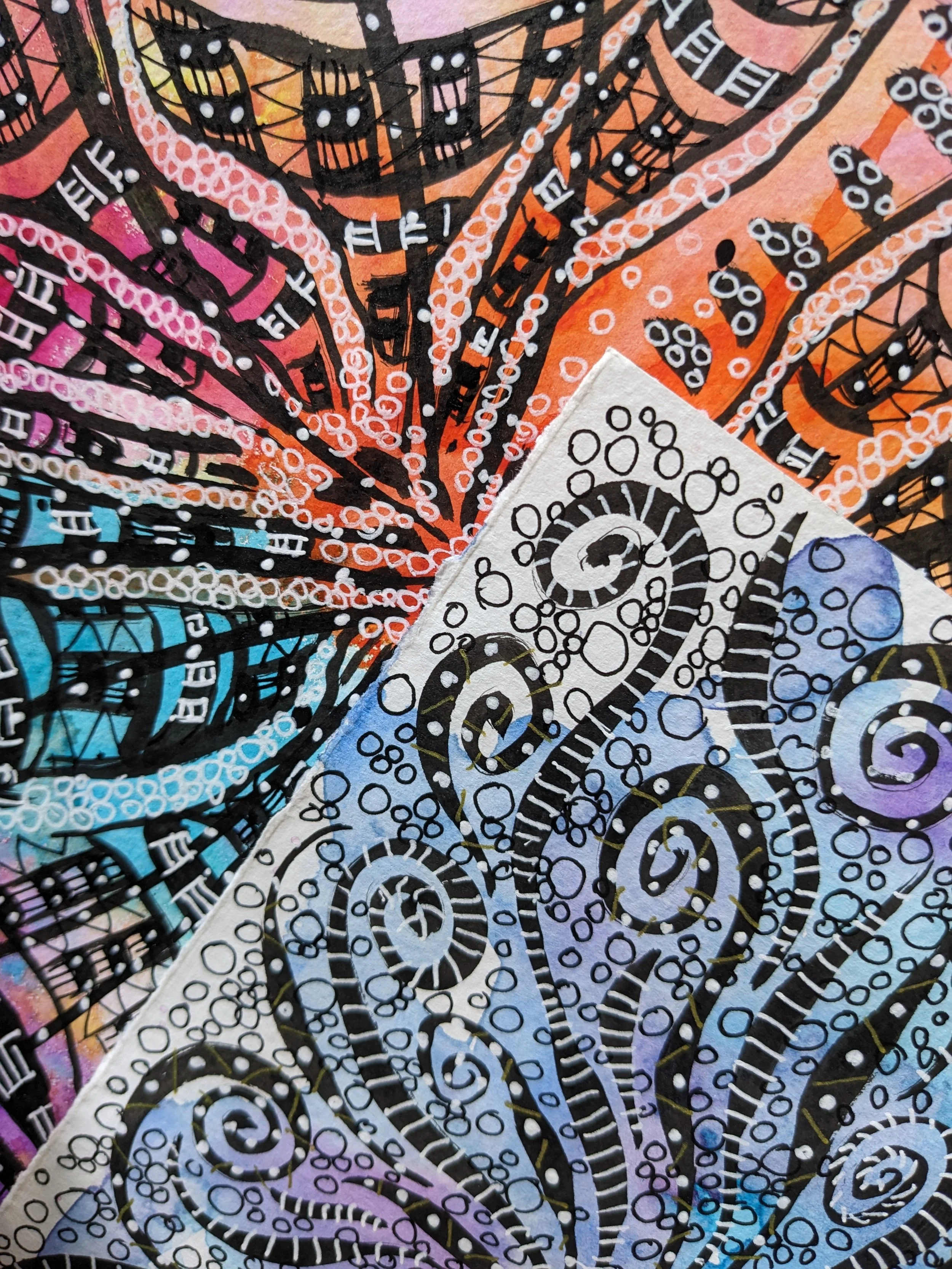 Under the sea - Volcanos and Ice abstract art