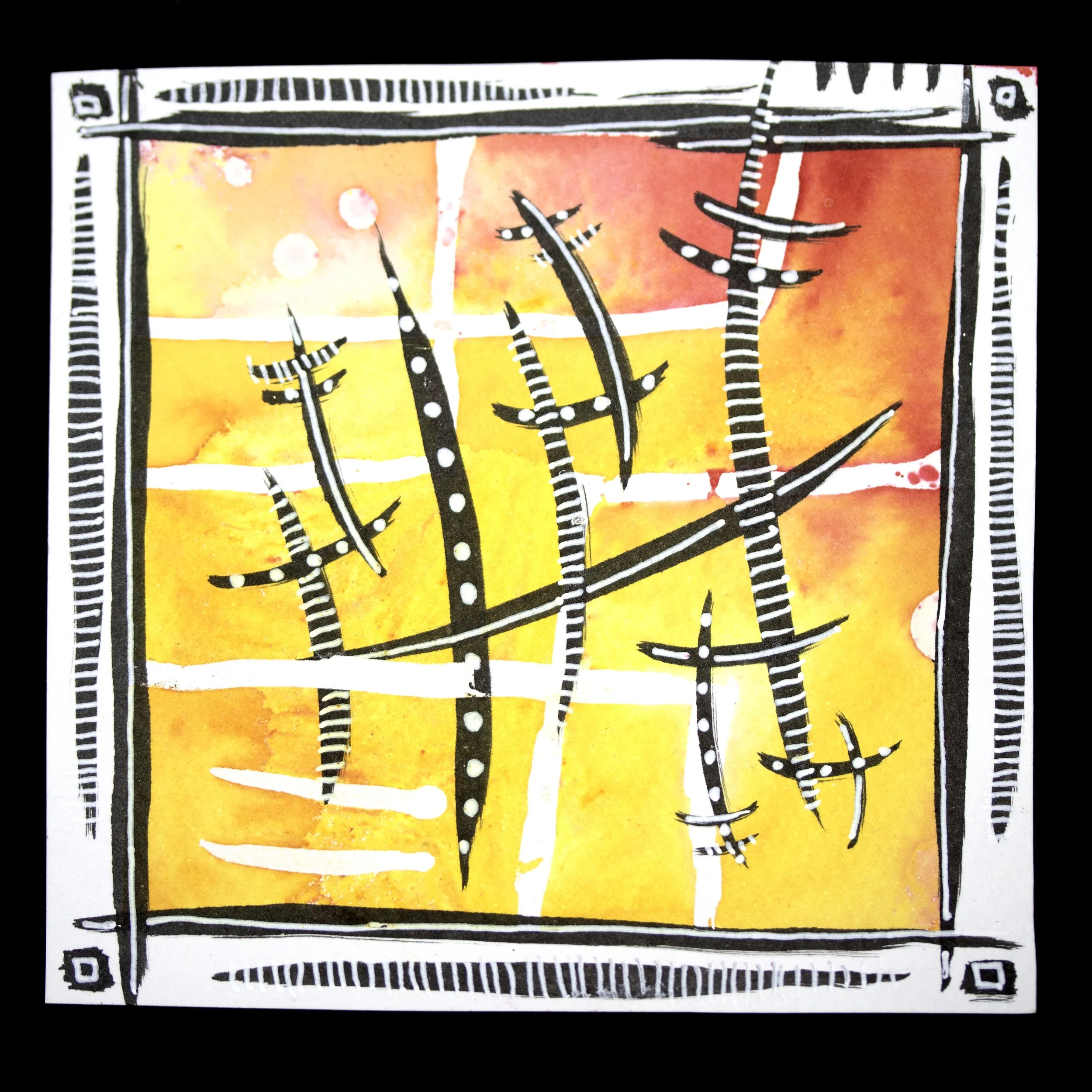 Abstract watercolour and ink artwork by Michelle Still Artist